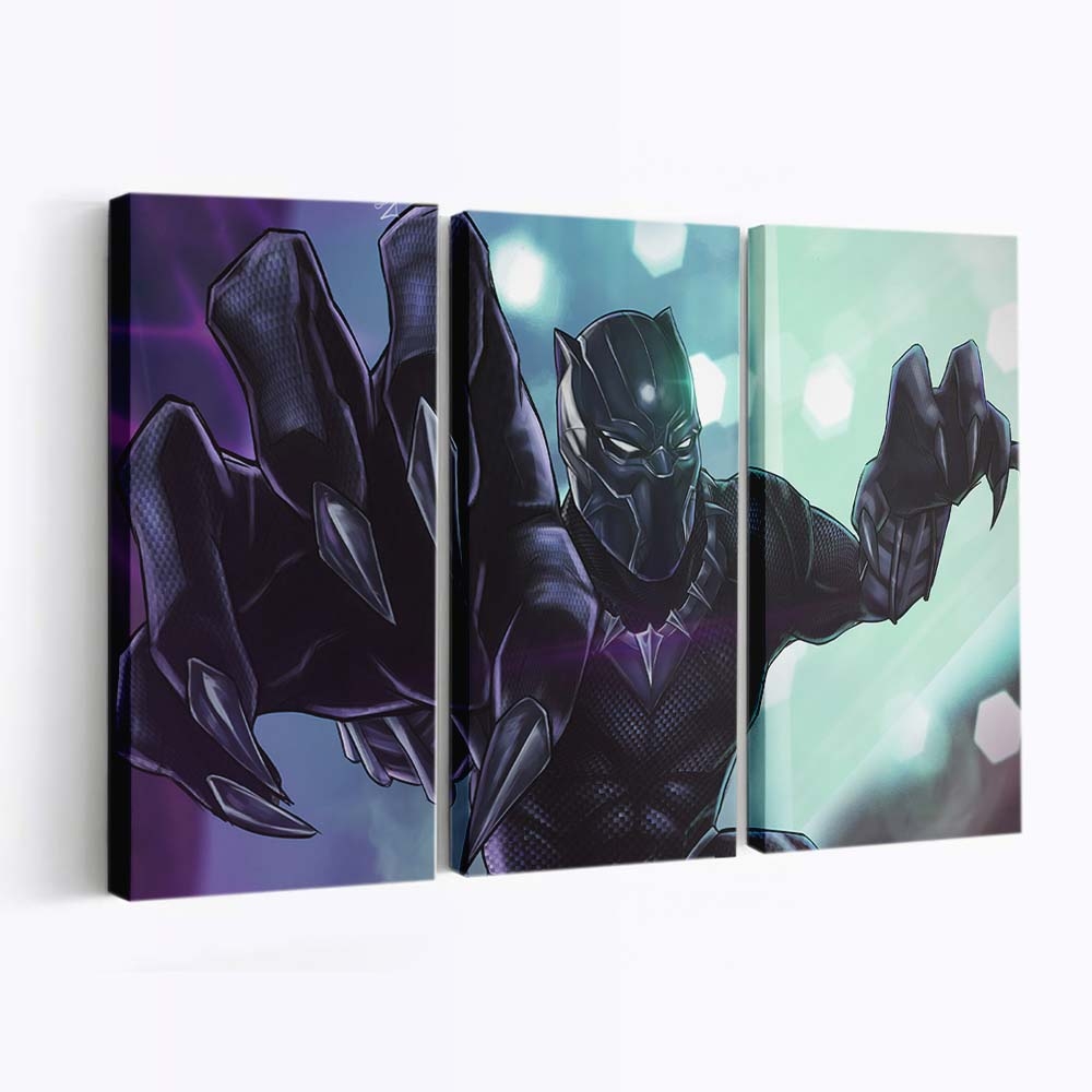 Black Panther Kunst Leinwandbild - Marvel Wandbild 9