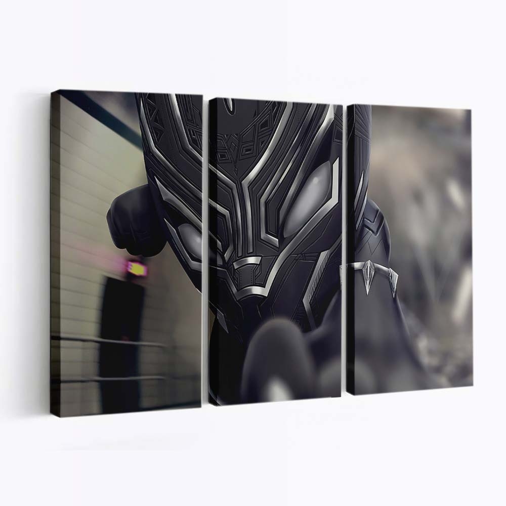 Black Panther Chibi Leinwandbild - Marvel Wandbild