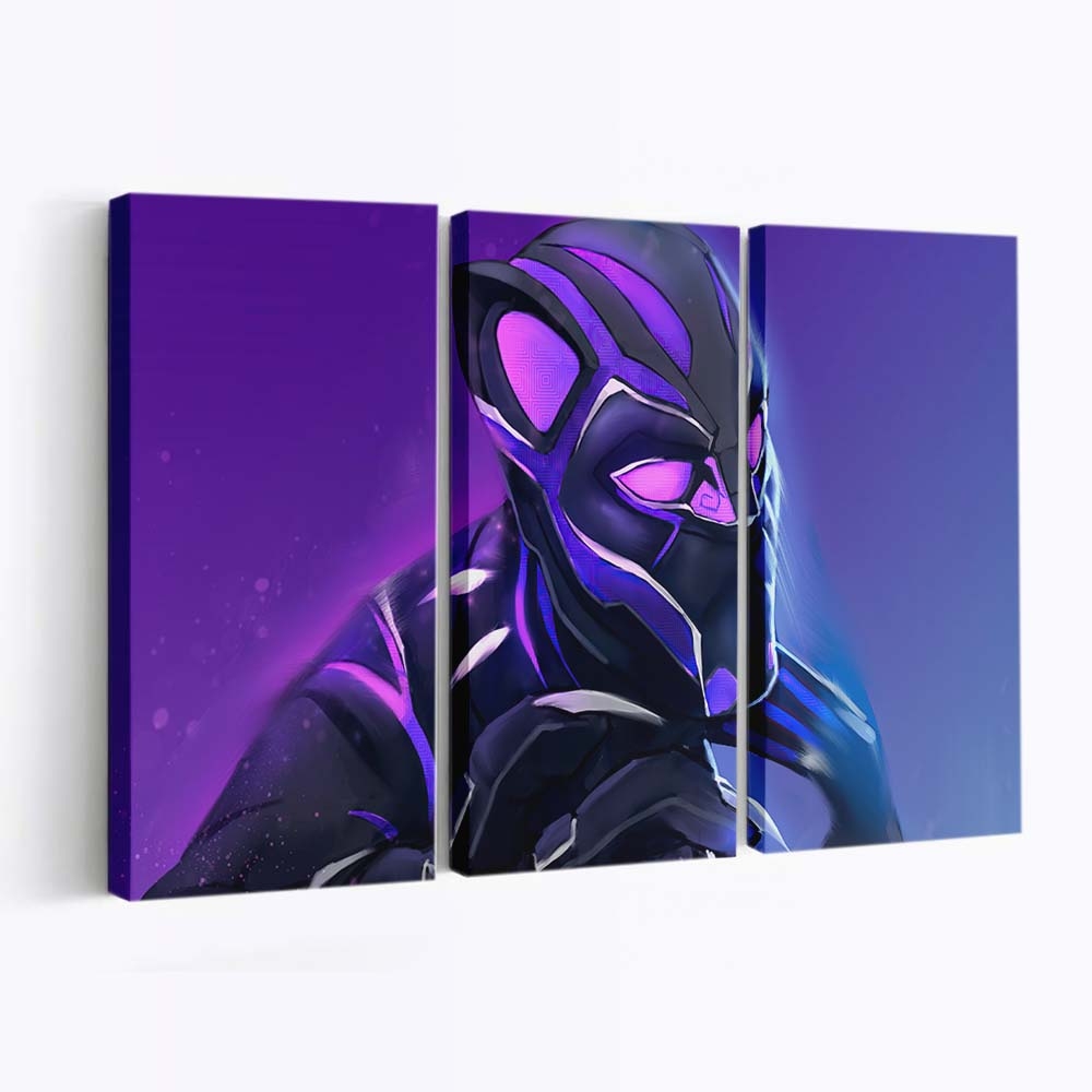 Black Panther Comic Fanart Leinwandbild - Marvel Wandbild