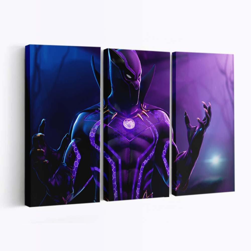Black Panther Fortnite Leinwandbild - Marvel Wandbild