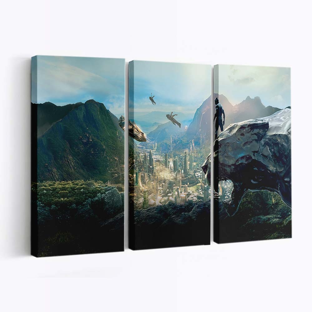 Black Panther Film Leinwandbild - Marvel Wandbild 2