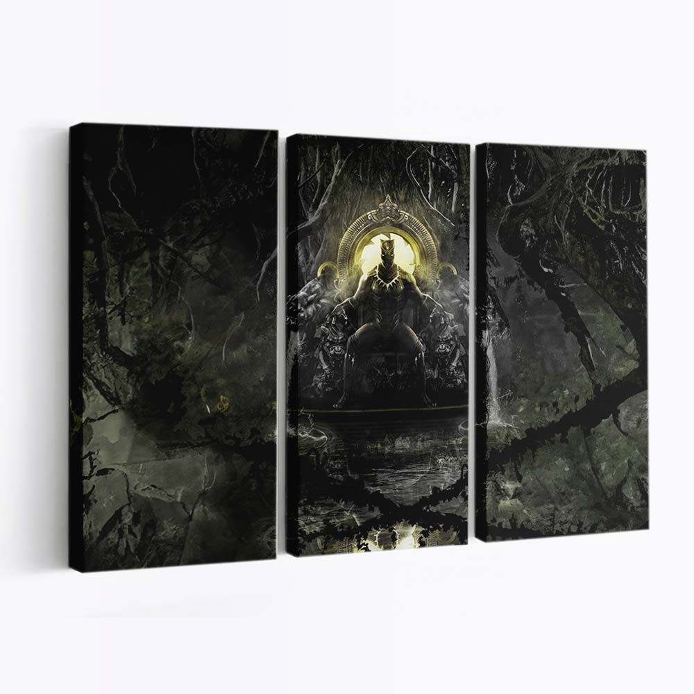 Black Panther Der wilde Beschützer von Wakanda Leinwandbild - Marvel Wandbild