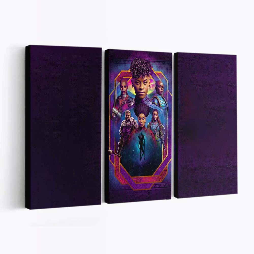 Black Panther Wakanda für immer Film Leinwandbild - Marvel Wandbild 2