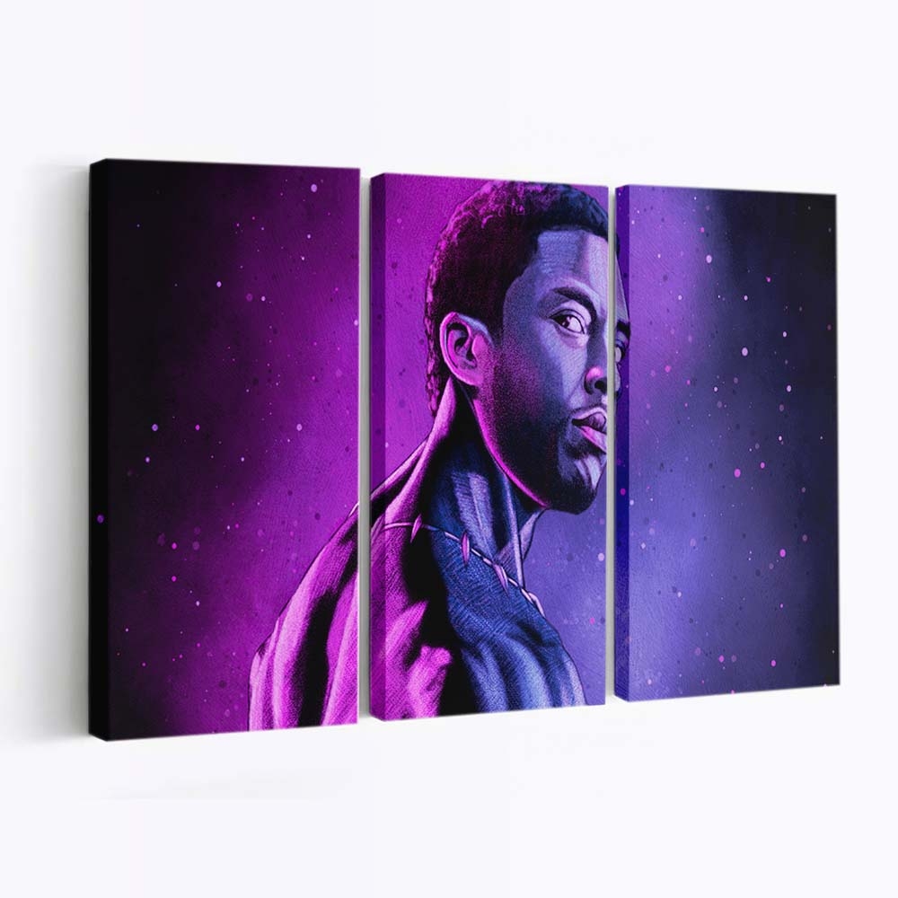 Chadwick Aaron Black Panther Leinwandbild - Marvel Wandbild