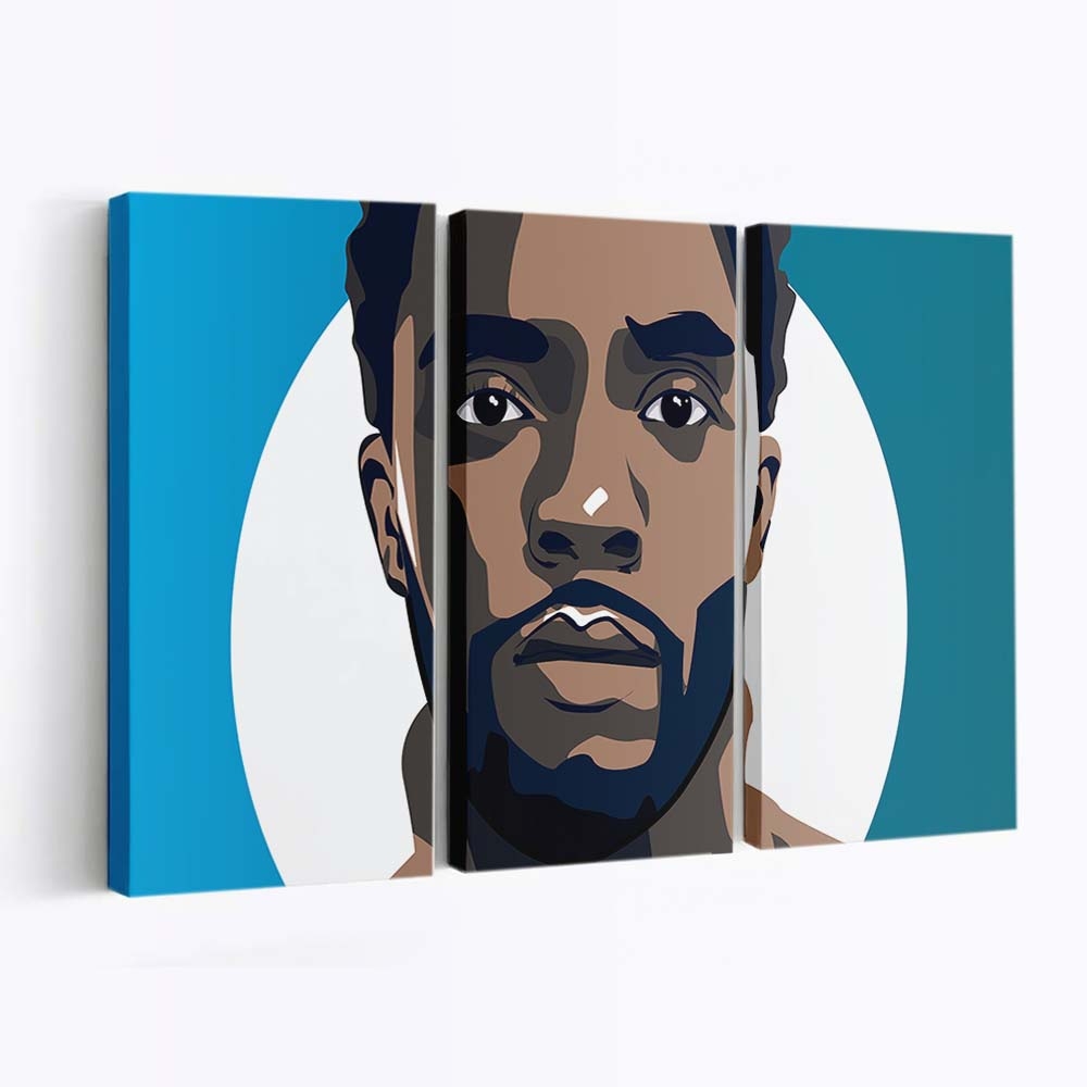 Chadwick Boseman Illustration Leinwandbild - Marvel Wandbild