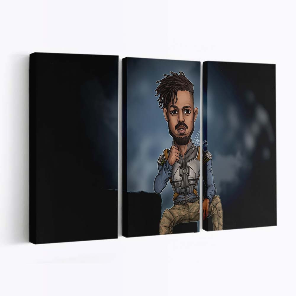 Erik Killmonger Kunstwerk Leinwandbild - Marvel Wandbild
