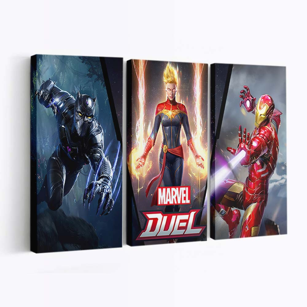 Marvel Duell Leinwandbild - Marvel Wandbild