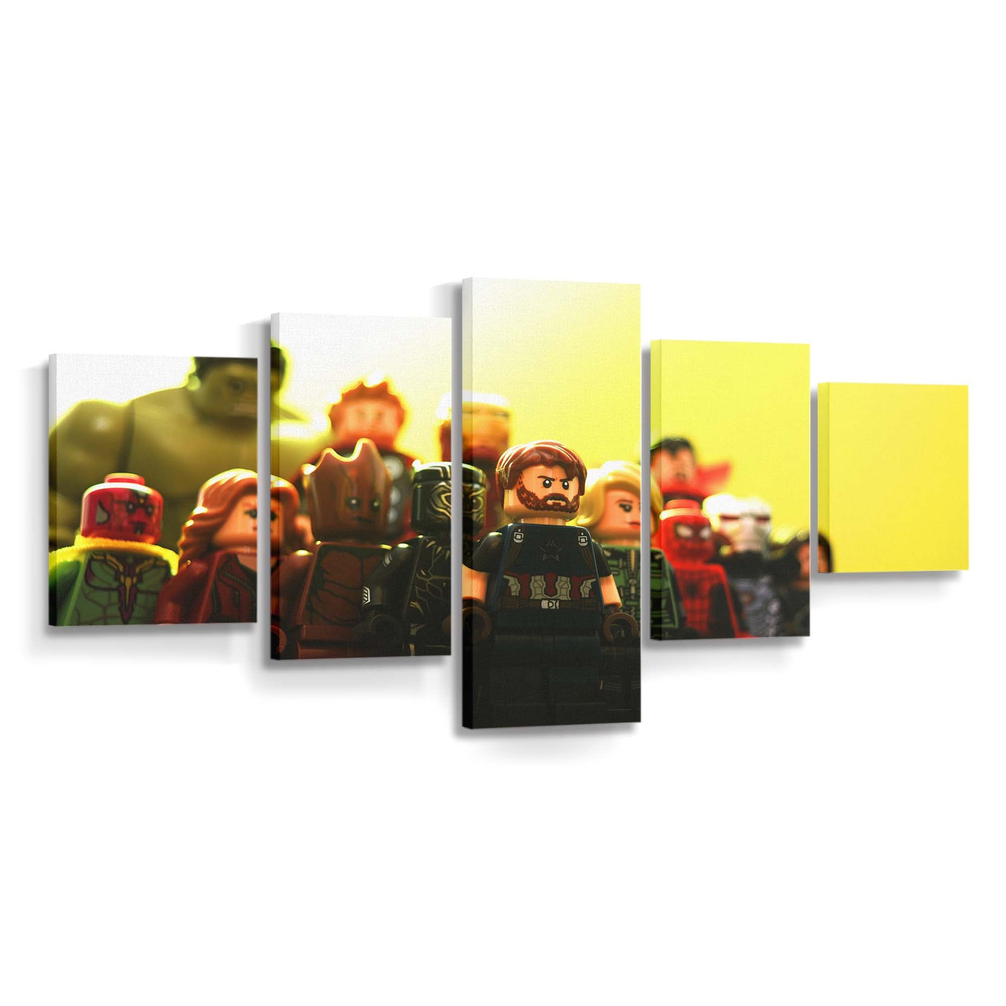 Avengers Infinity War Lego-Kunst Leinwandbild - Marvel Wandbild 