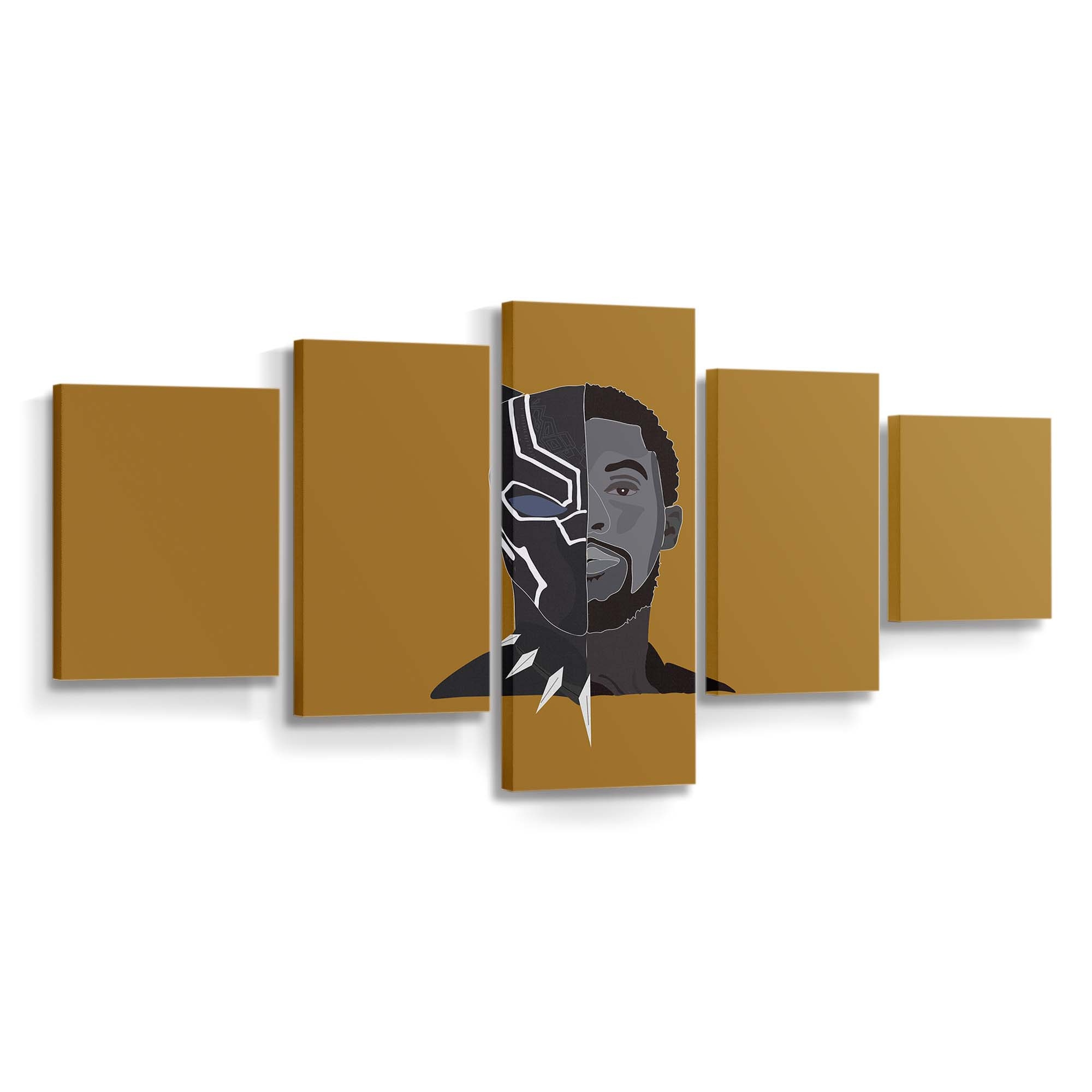 Black Panther 208 Minimalismus Leinwandbild - Marvel Wandbild 