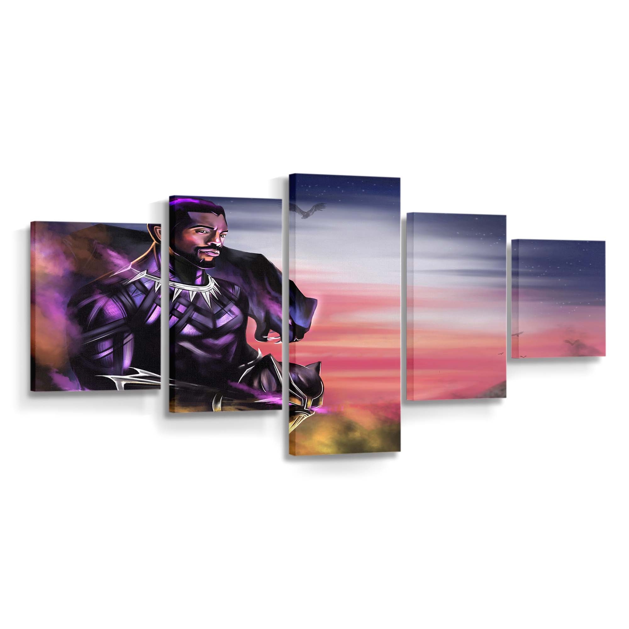 Black Panther Kunst Leinwandbild - Marvel Wandbild 6
