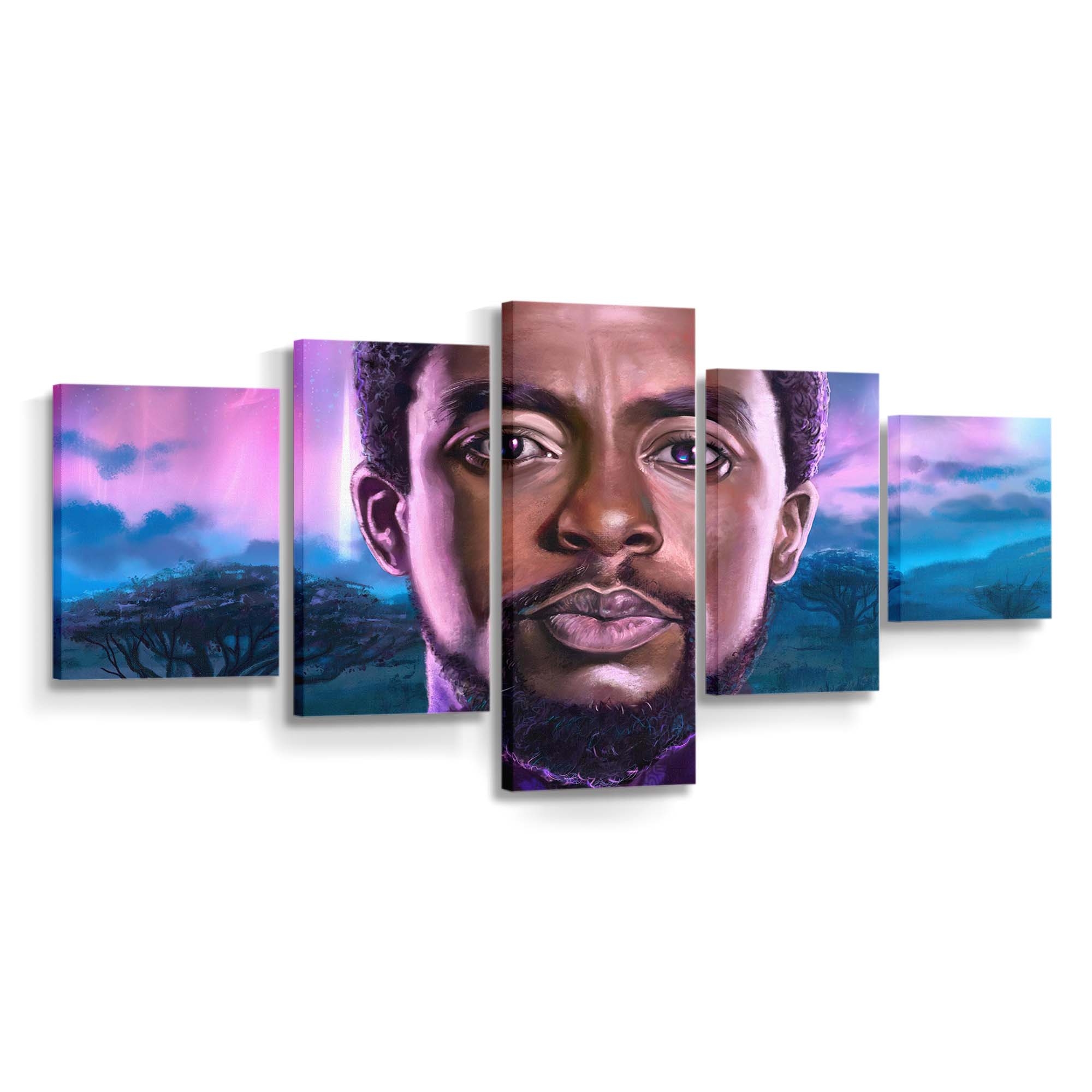 Black Panther Kunstwerke Leinwandbild - Marvel Wandbild 