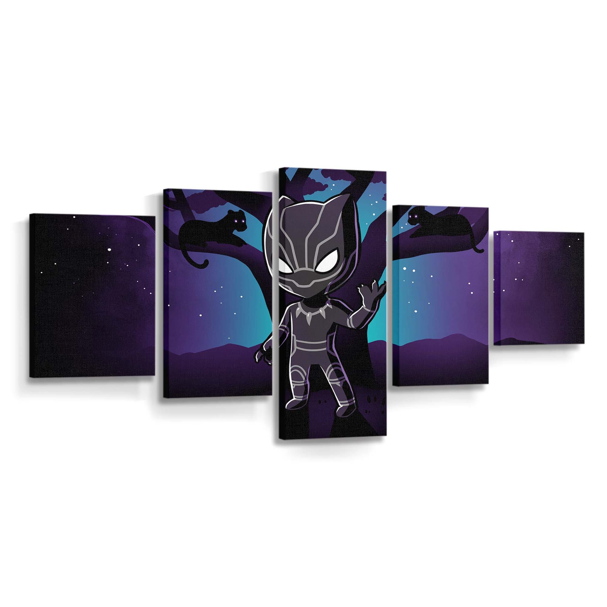 Black Panther Kunst Leinwandbild - Marvel Wandbild 7