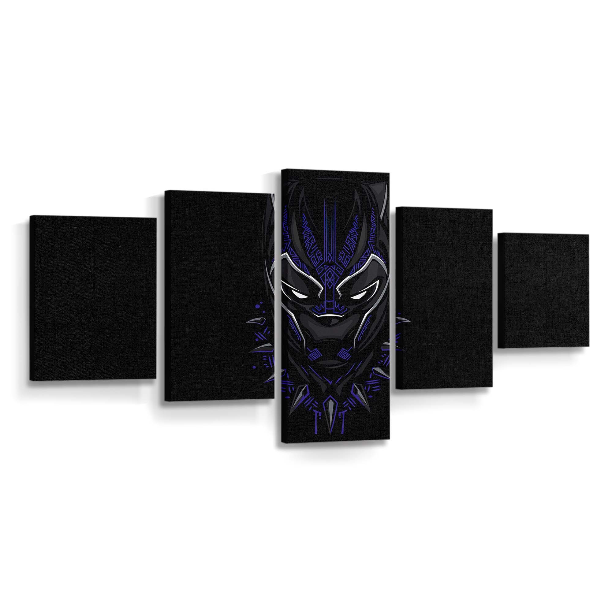 Black Panther Minimalismus Leinwandbild - Marvel Wandbild 2