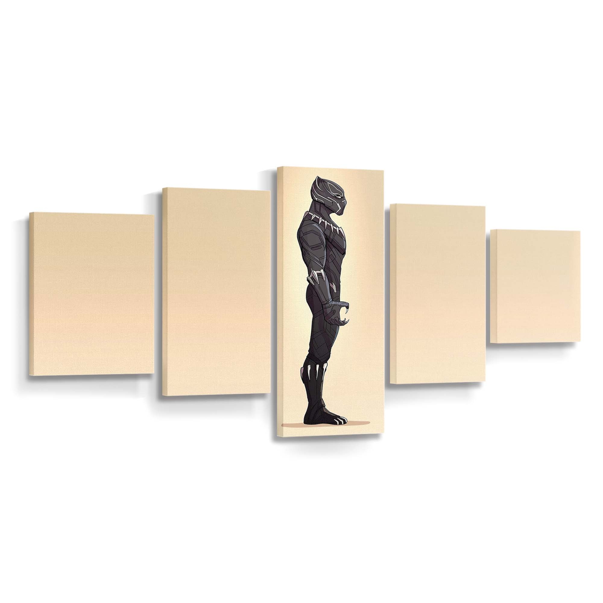 Black Panther Minimalismus Leinwandbild - Marvel Wandbild 3