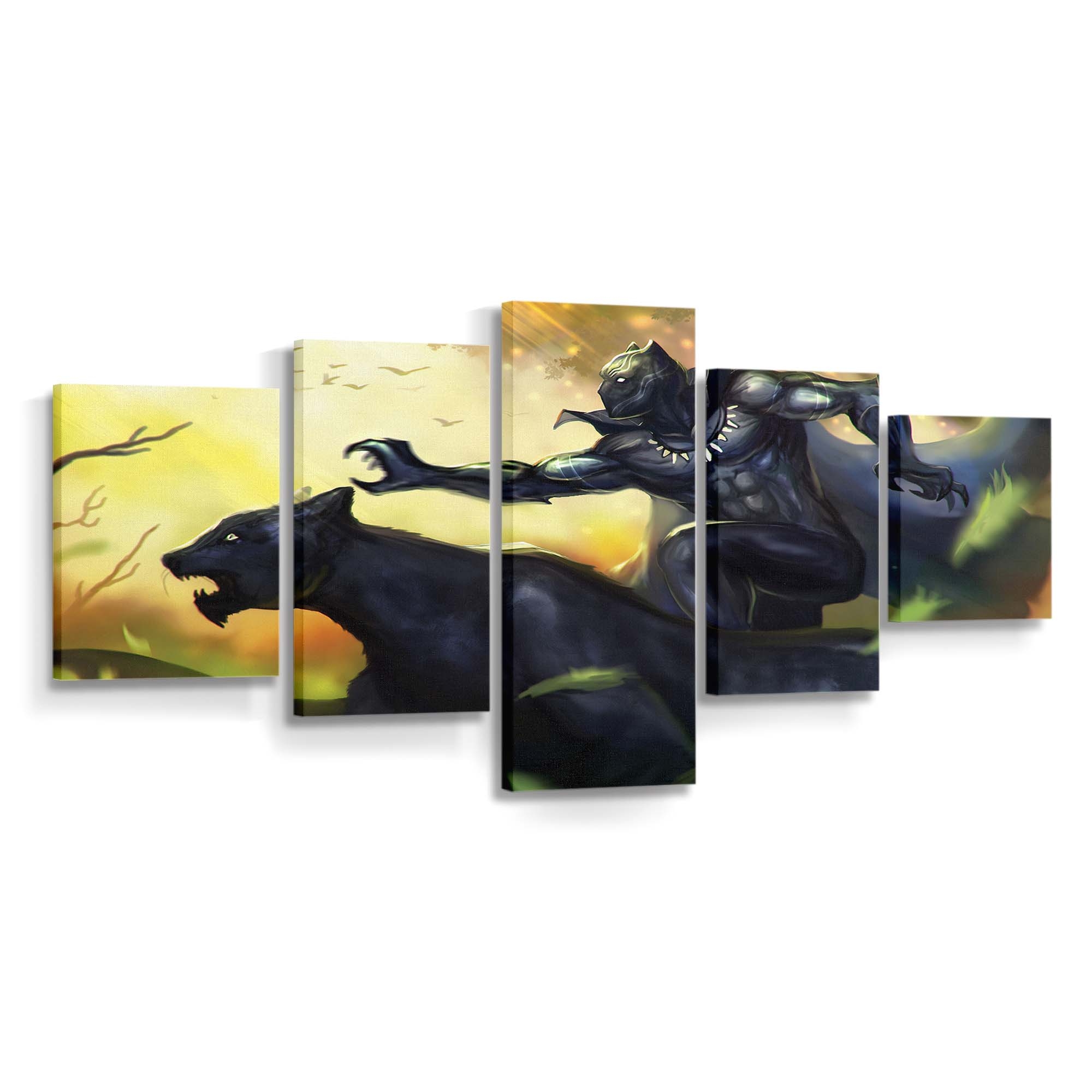 Black Panther Kunst Leinwandbild - Marvel Wandbild 8