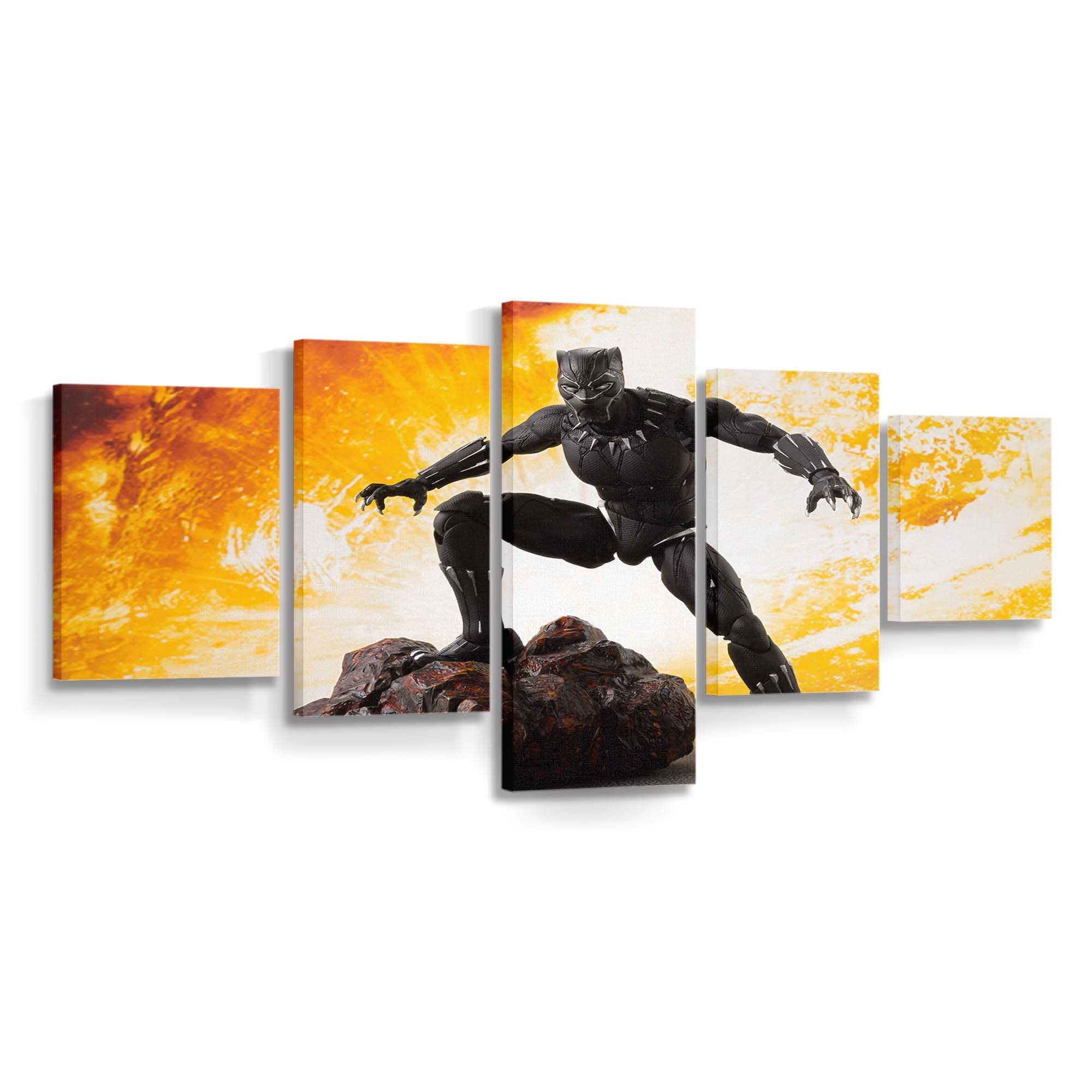 Black Panther Action Figur Leinwandbild - Marvel Wandbild 