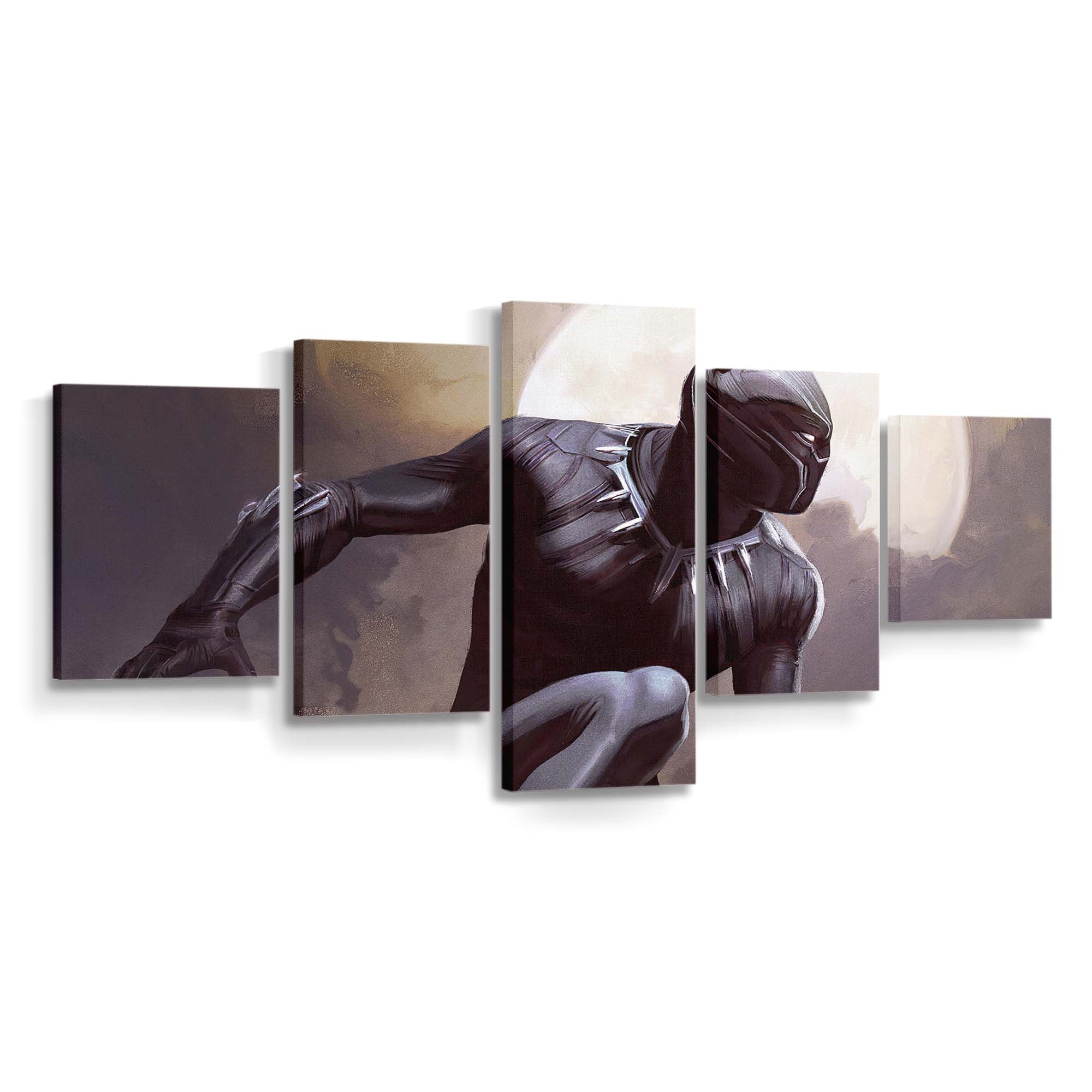 Black Panther Kunst Leinwandbild - Marvel Wandbild 