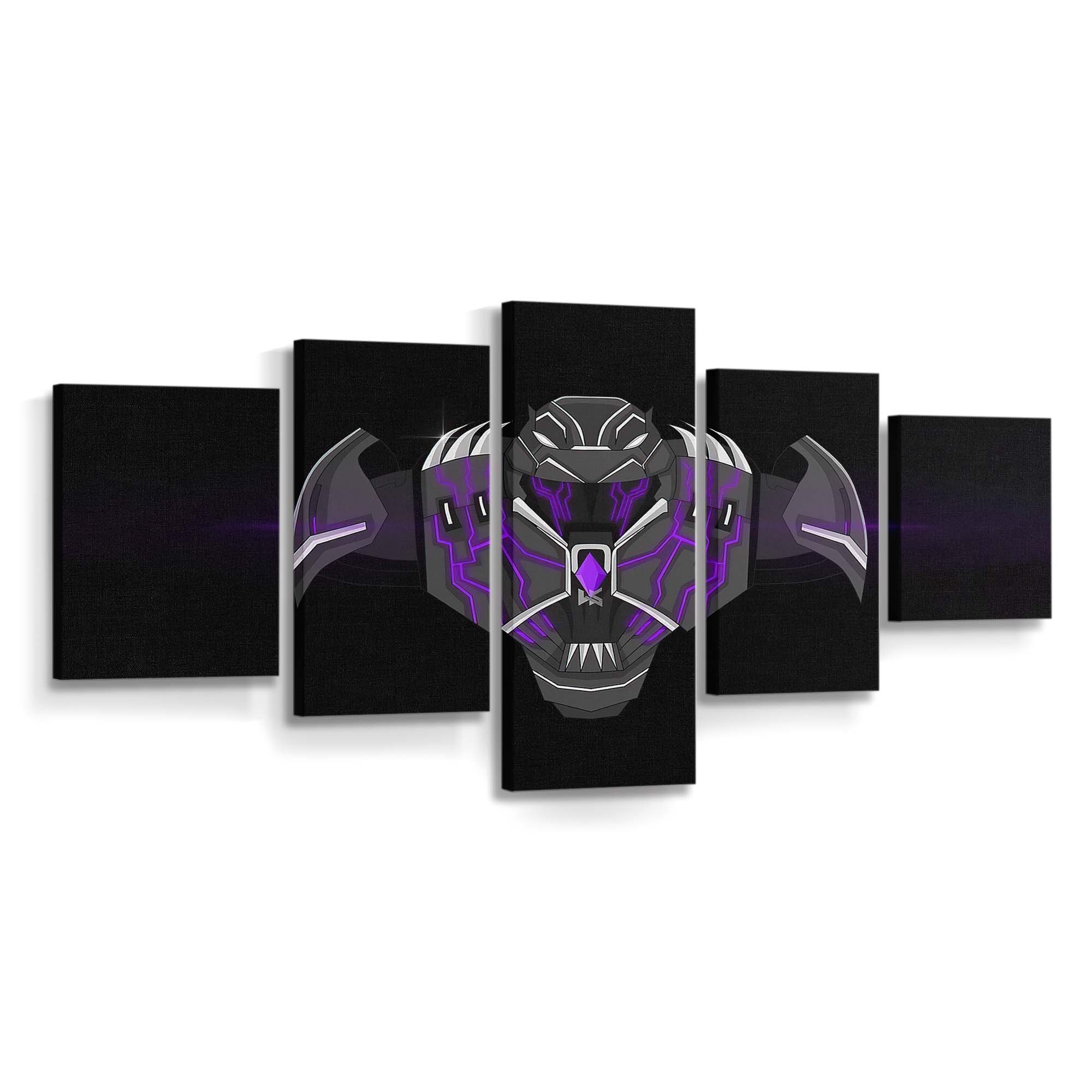 Black Panther Buster Minimal Leinwandbild - Marvel Wandbild 