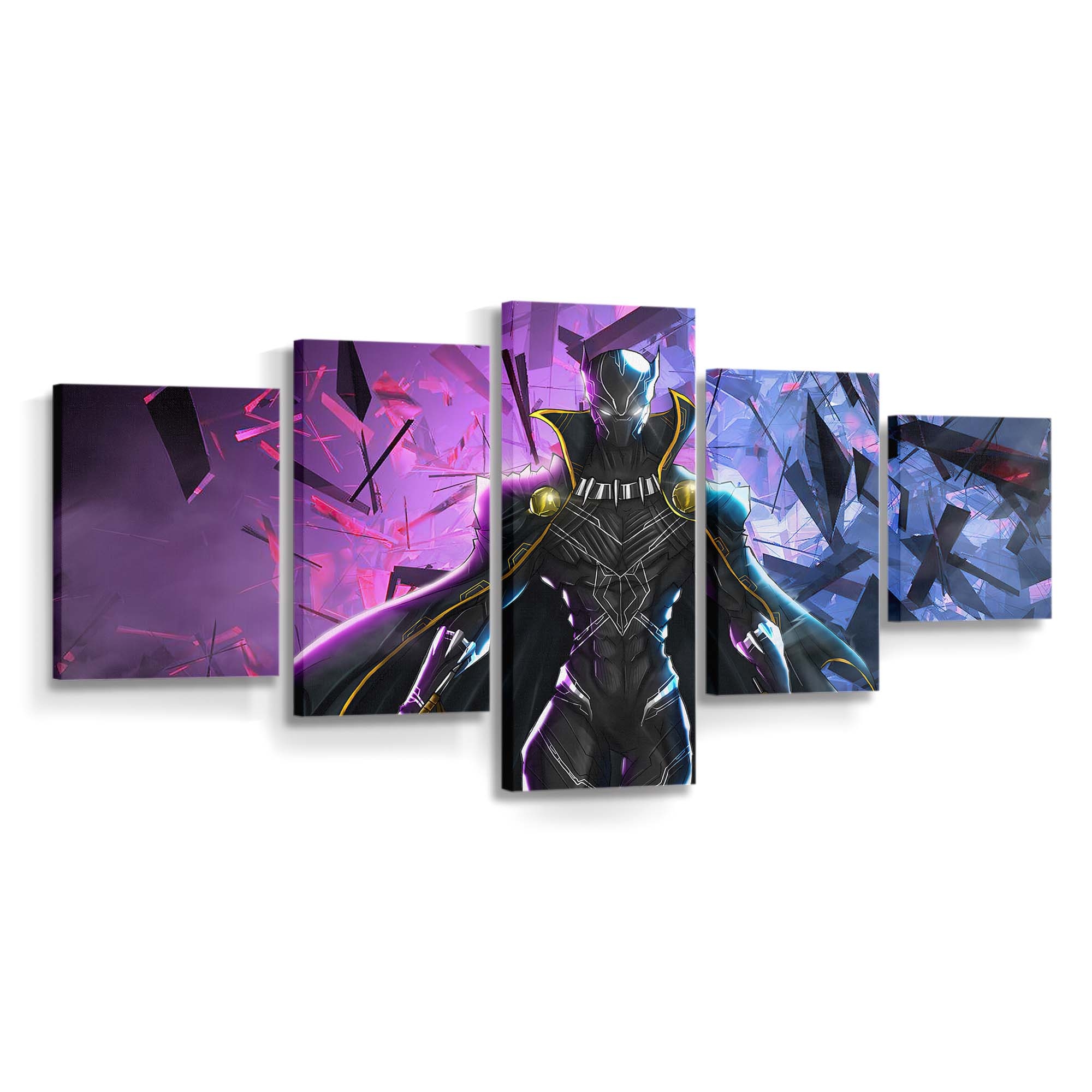 Black Panther Fan-Kunstwerk Leinwandbild - Marvel Wandbild 