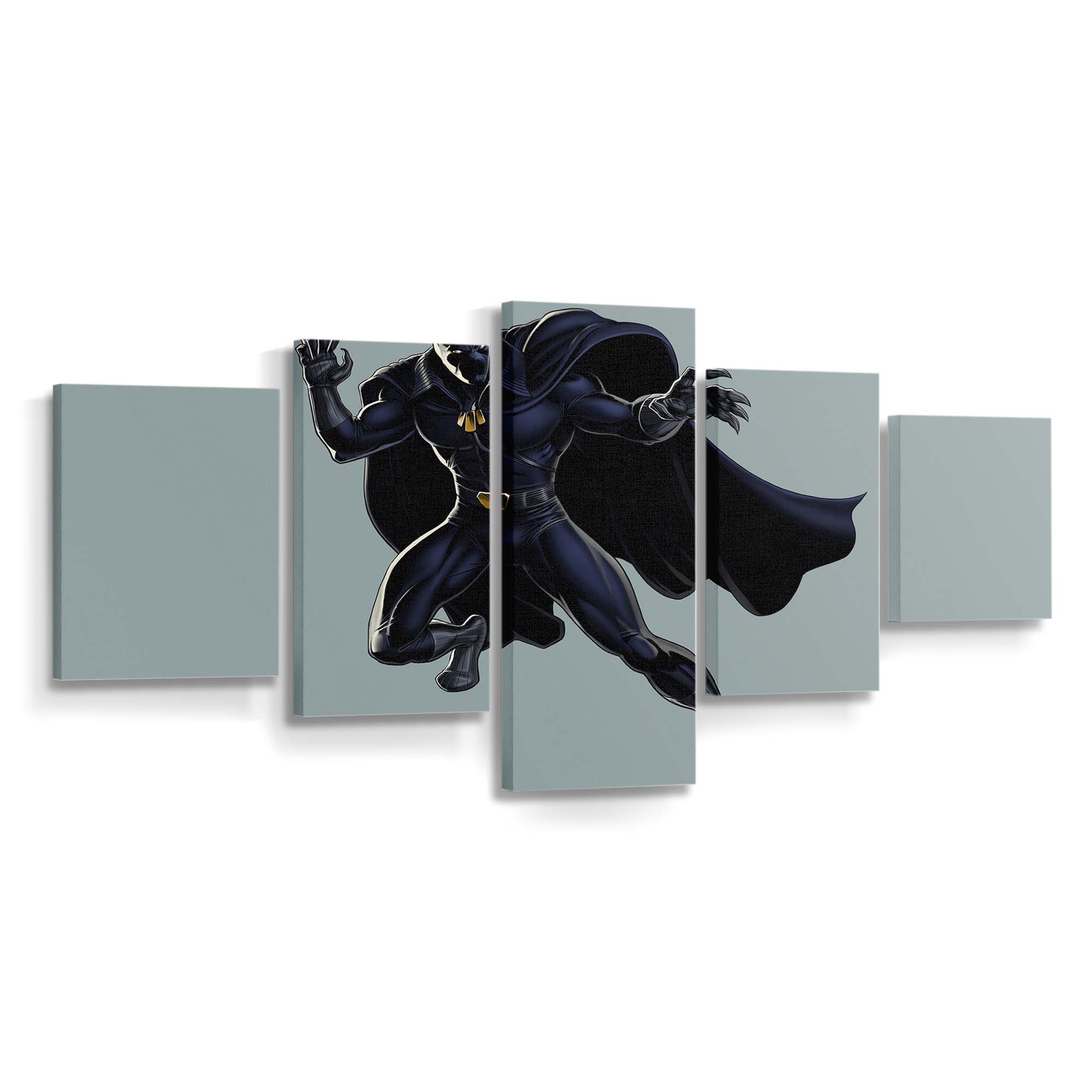 Black Panther Fiktiver Superheld 2 Leinwandbild - Marvel Wandbild 