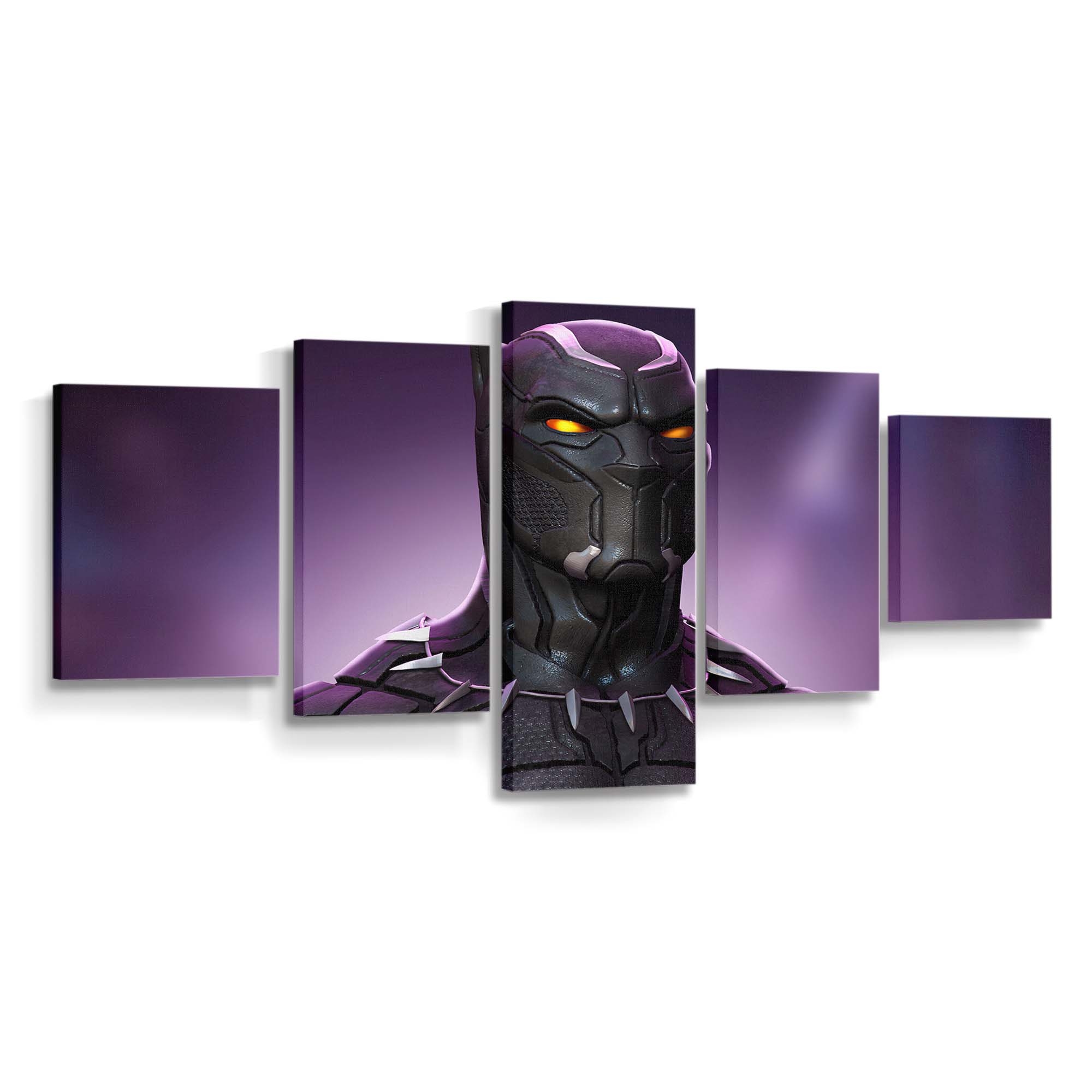 Black Panther Glühende Augen Leinwandbild - Marvel Wandbild 