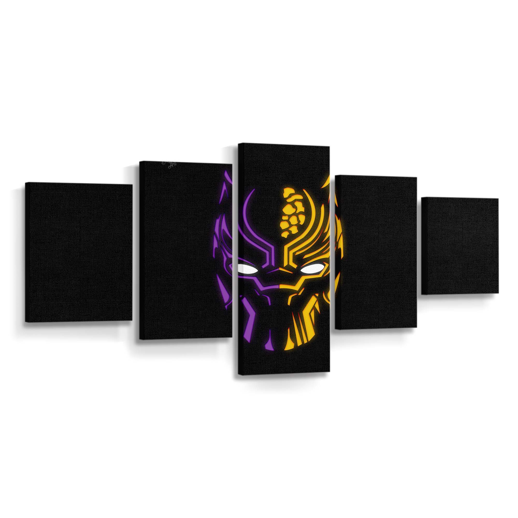 Black Panther Illustration Leinwandbild - Marvel Wandbild 