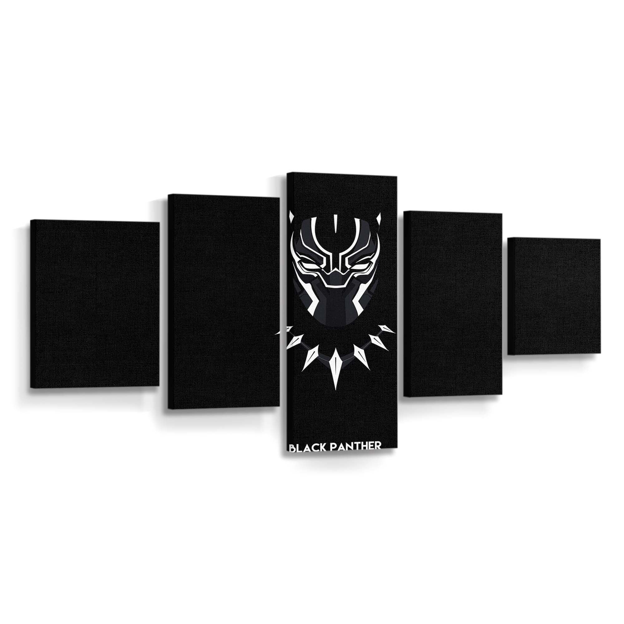Black Panther Minimalismus Leinwandbild - Marvel Wandbild 4