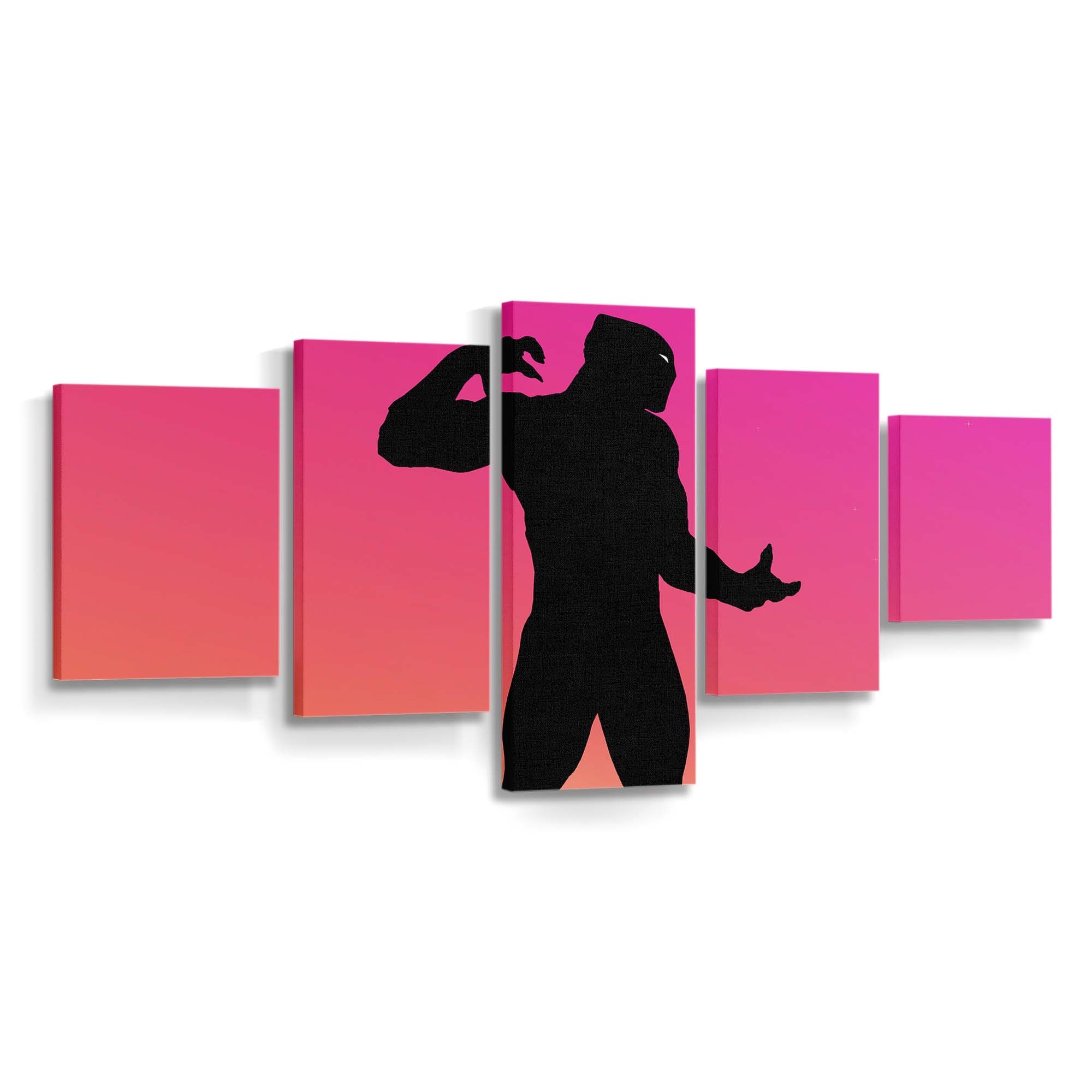 Black Panther Minimal Leinwandbild - Marvel Wandbild 