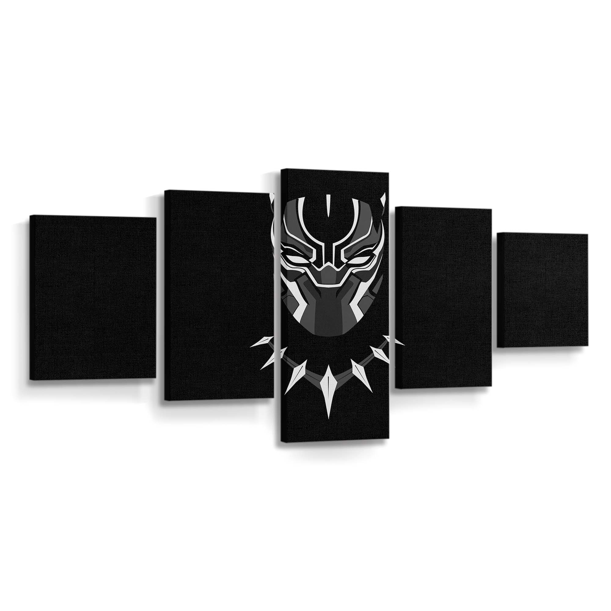 Black Panther Minimalismus Leinwandbild - Marvel Wandbild 5