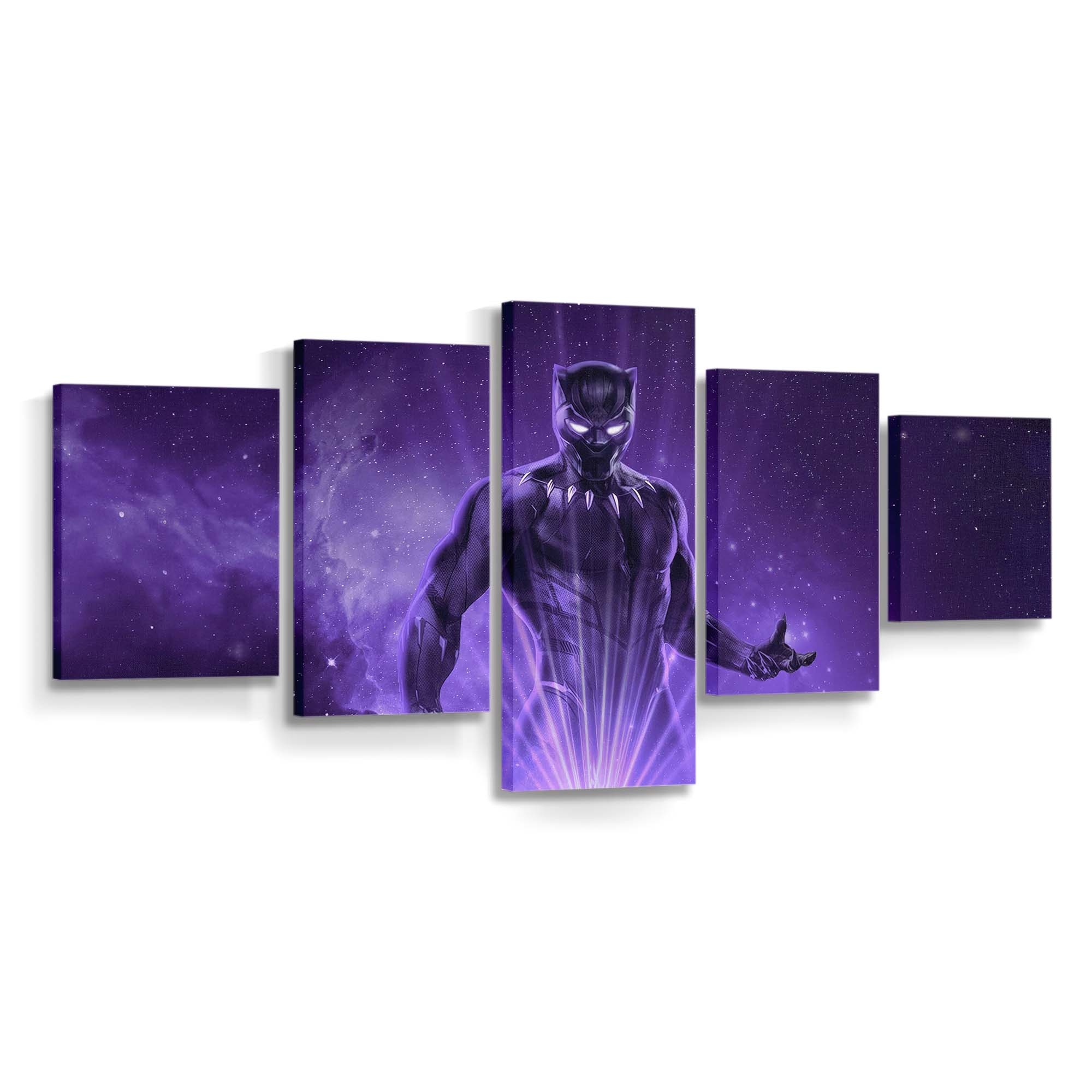 Black Panther Minimalismus Leinwandbild - Marvel Wandbild 6
