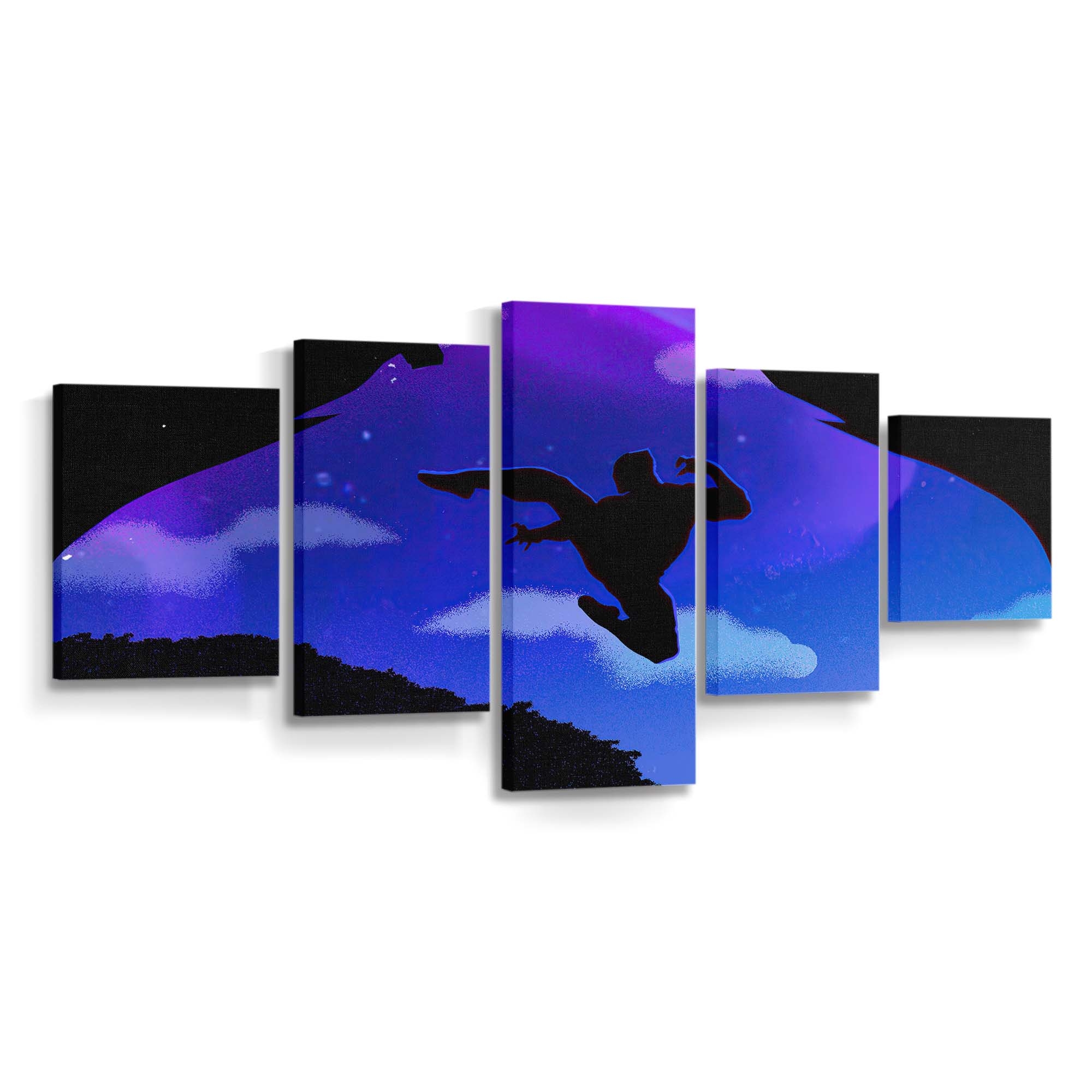 Black Panther Lärm Minimal Leinwandbild - Marvel Wandbild 