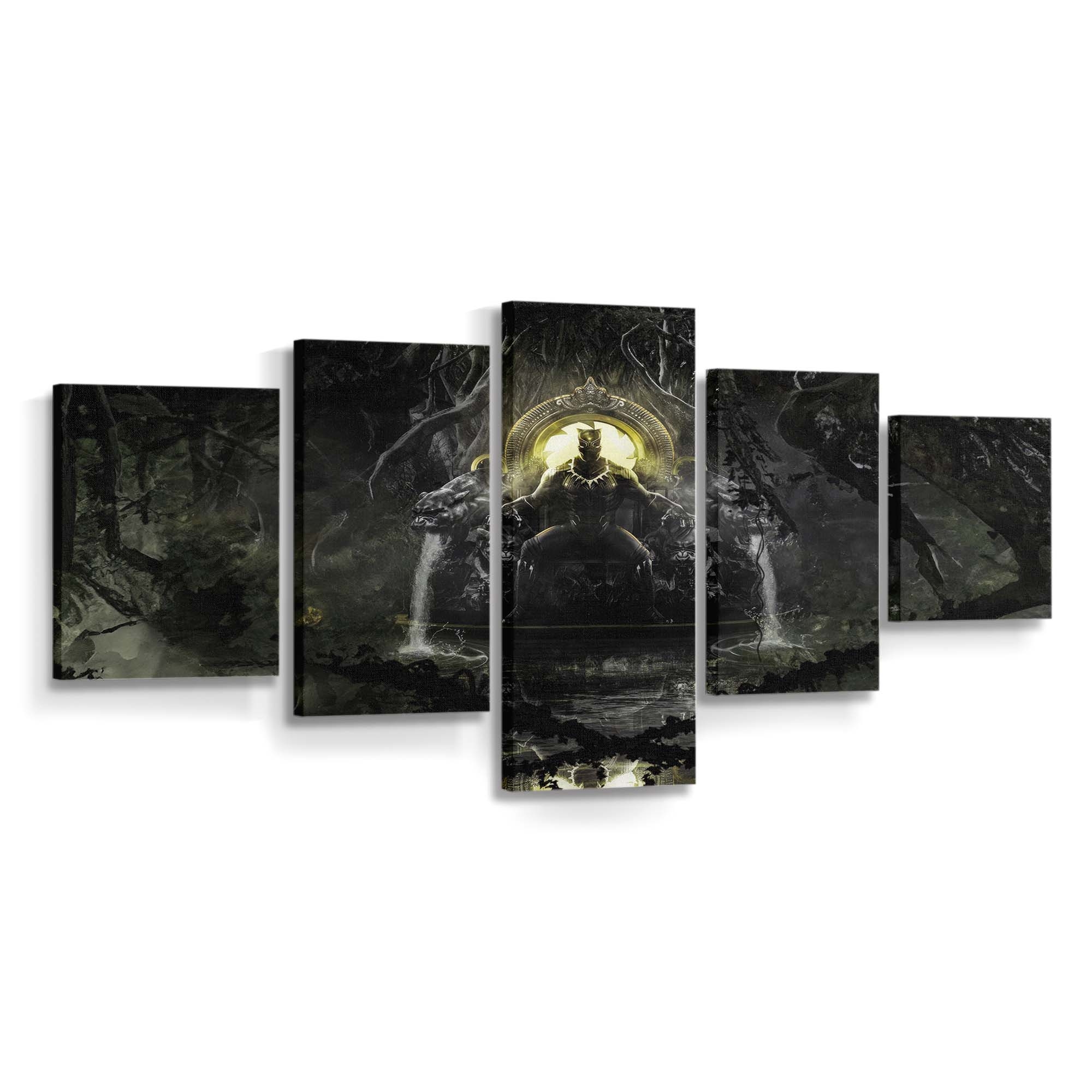 Black Panther Der wilde Beschützer von Wakanda Leinwandbild - Marvel Wandbild 