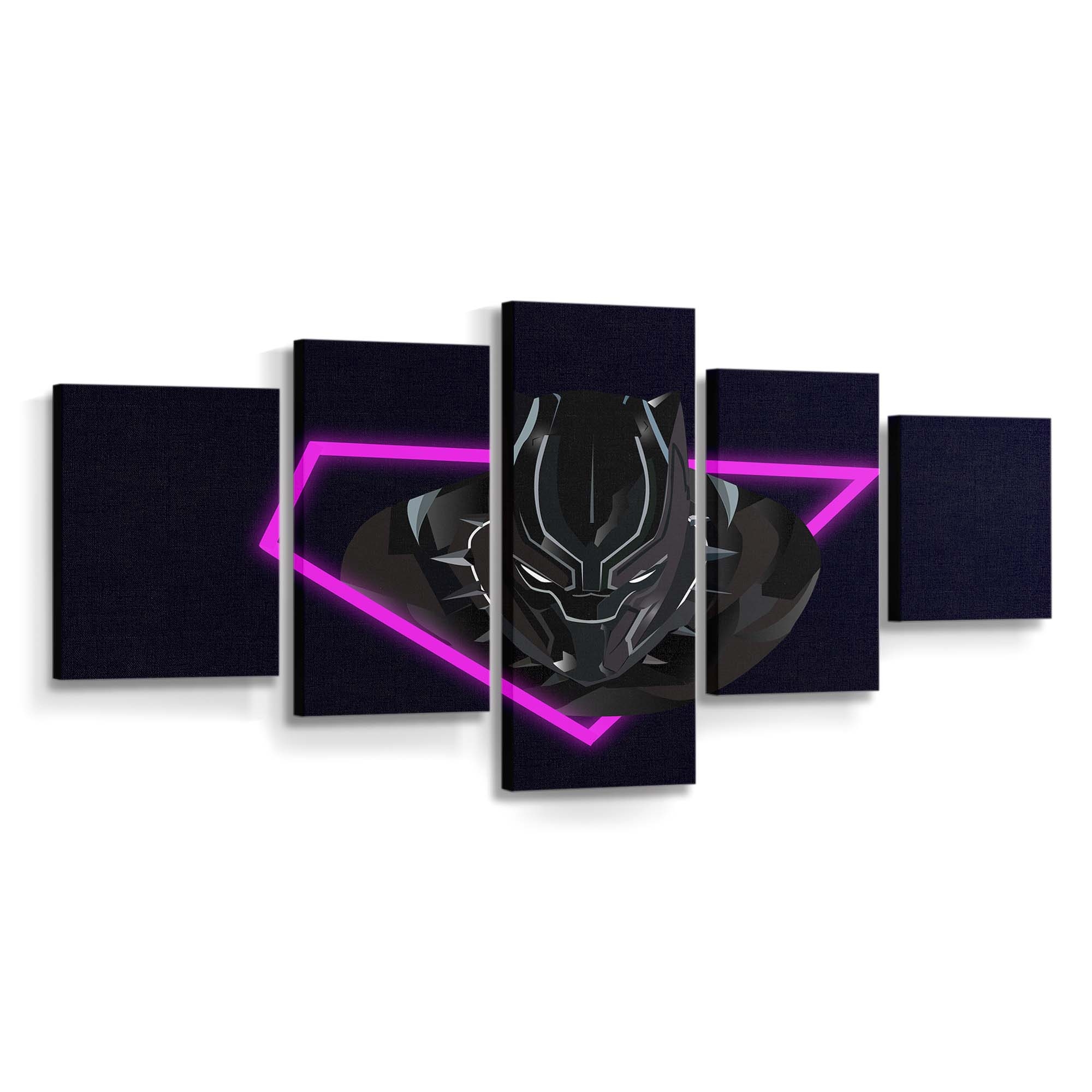 Black Panther Vektorgrafik Leinwandbild - Marvel Wandbild 