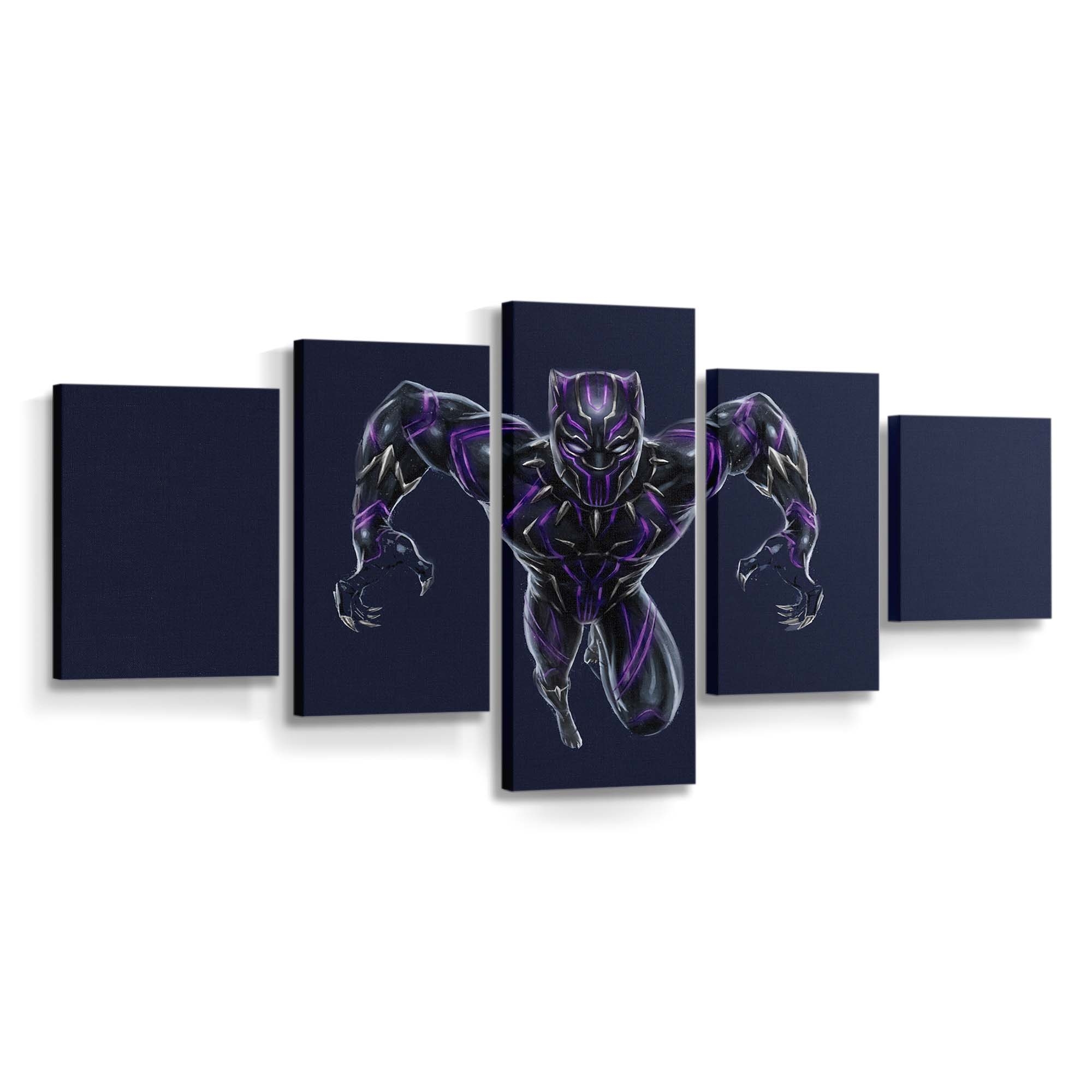 Black Panther Vibranium Anzug Leinwandbild - Marvel Wandbild 