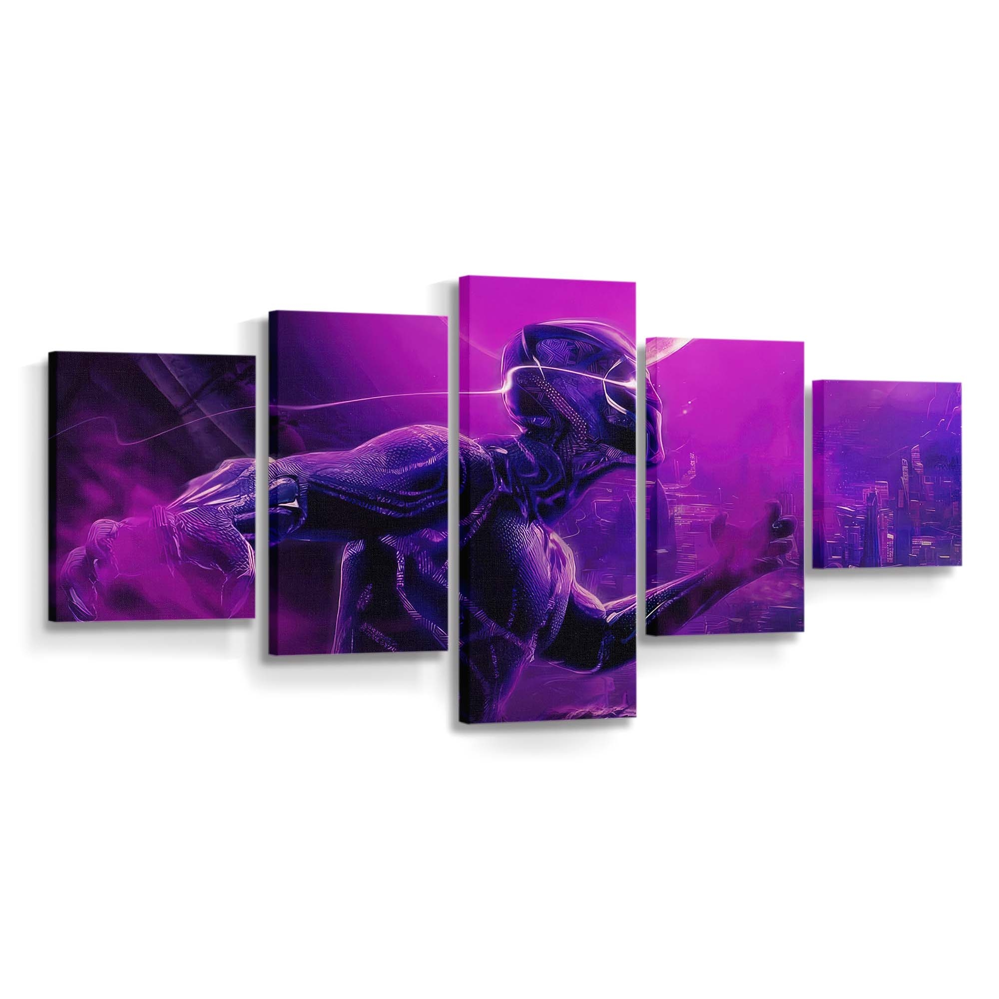 Black Panther Wakanda für immer Kunstwerk Leinwandbild - Marvel Wandbild 