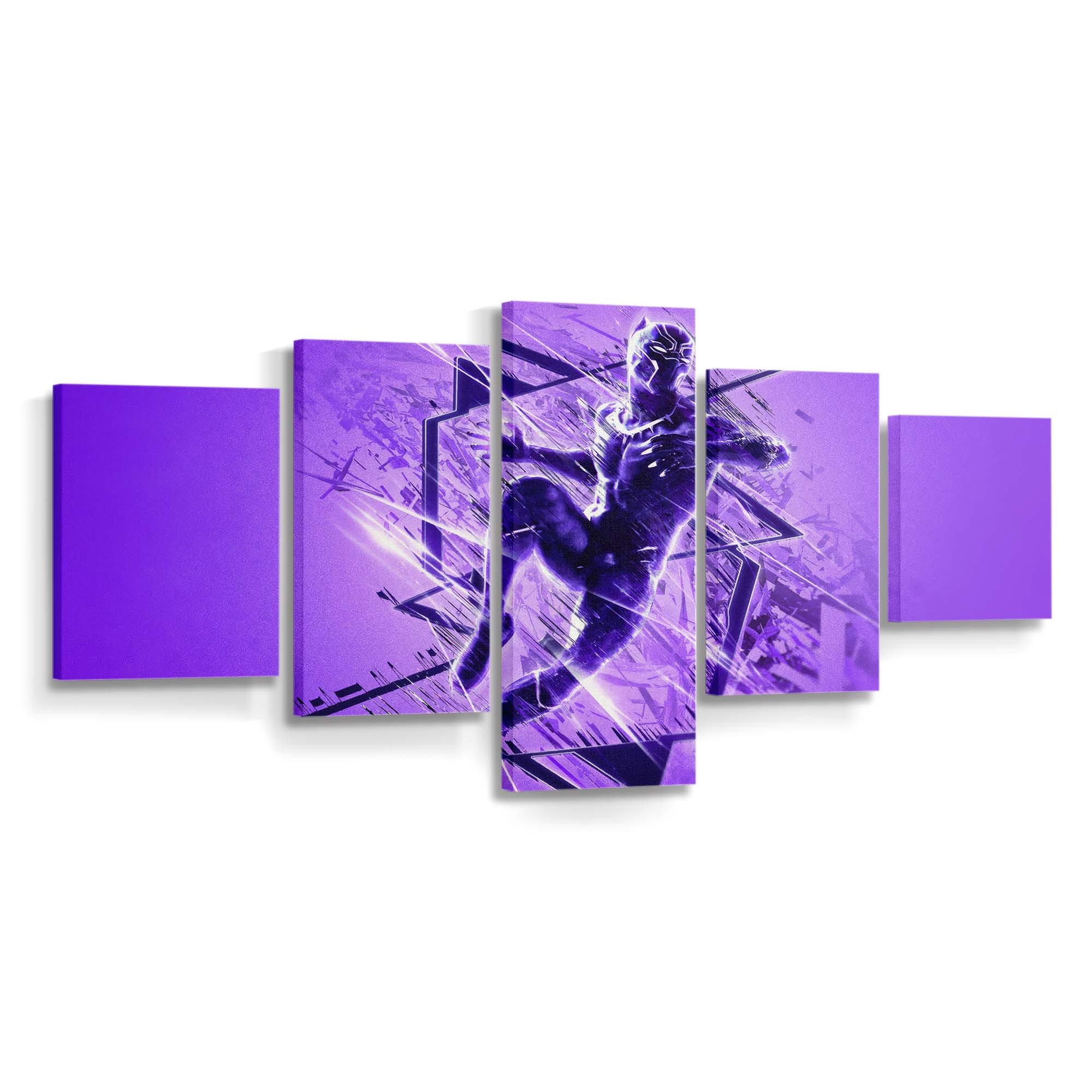 Black Panther Freestyle Leinwandbild - Marvel Wandbild 