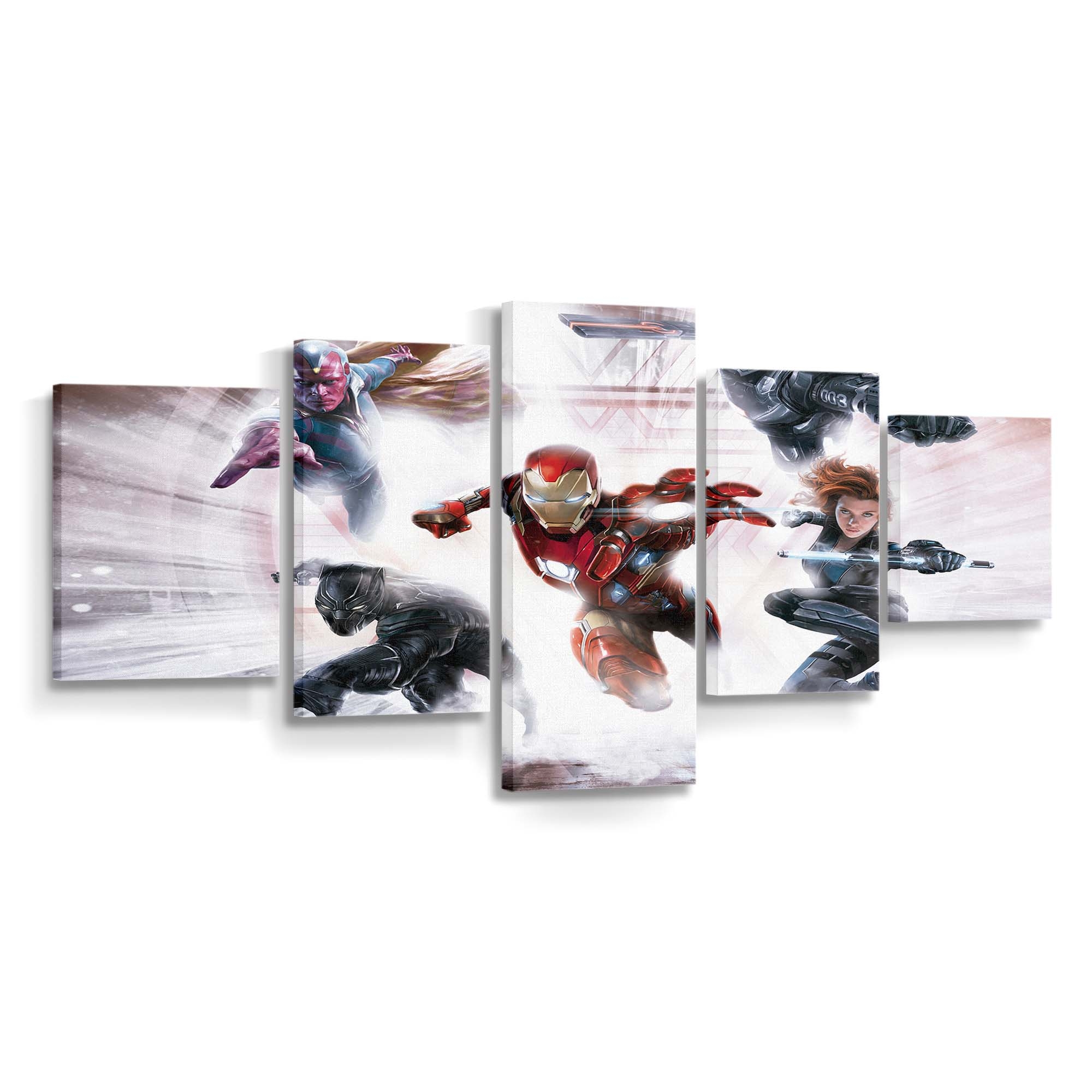 Capitan America Bürgerkrieg Team Iron Man Kunstwerk Leinwandbild - Marvel Wandbild 