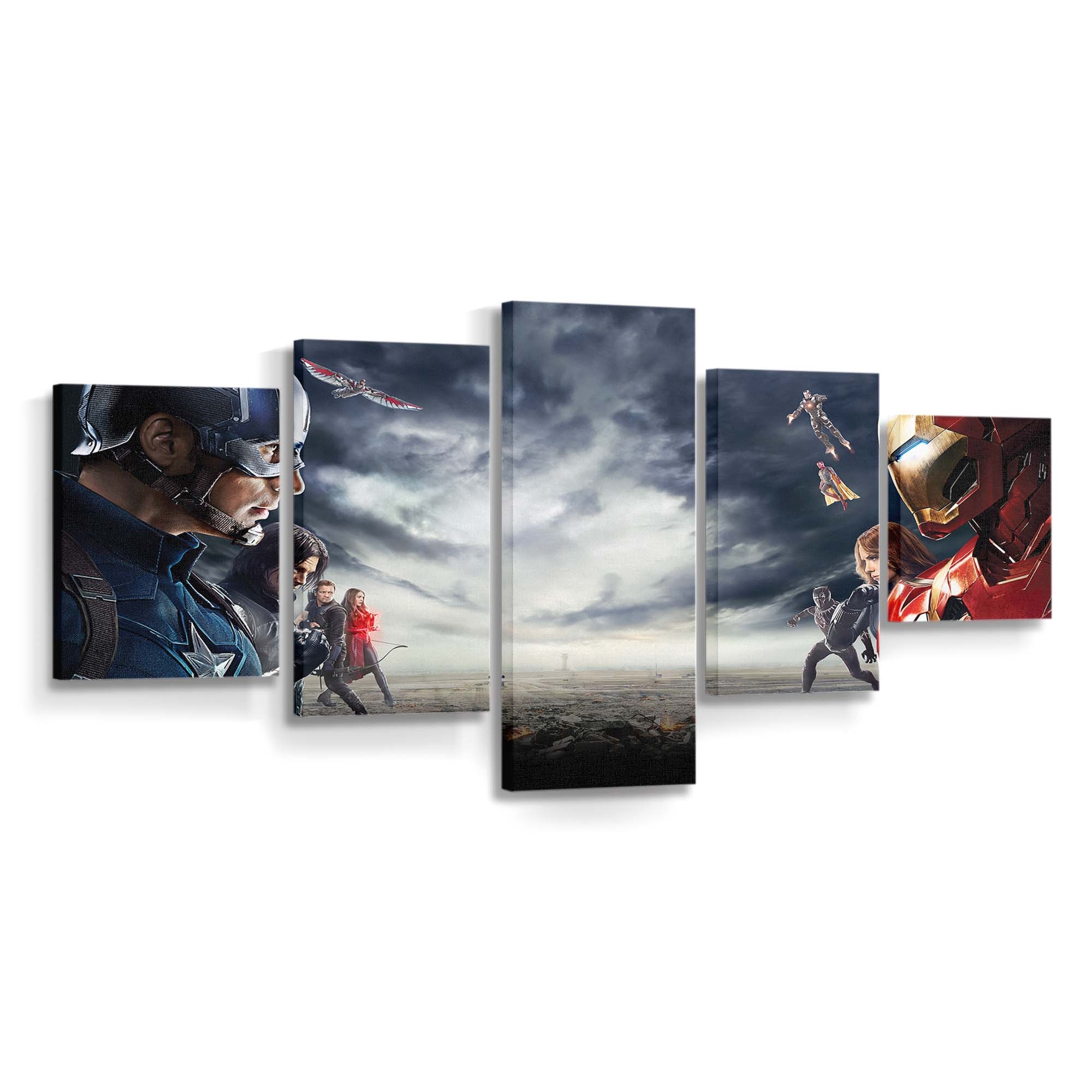 Kapitän Amerika Bürgerkrieg Helden Leinwandbild - Marvel Wandbild 