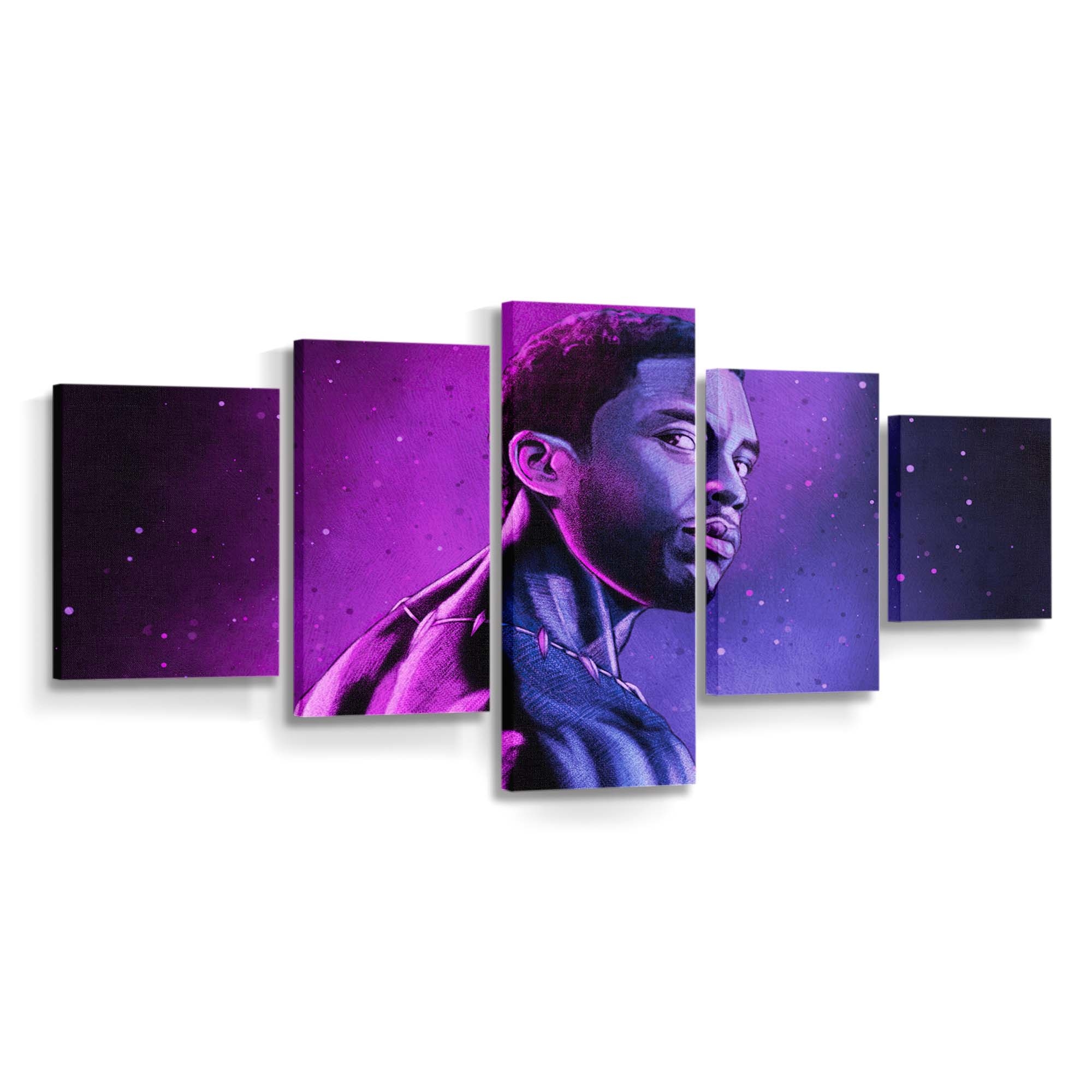 Chadwick Aaron Black Panther Leinwandbild - Marvel Wandbild 