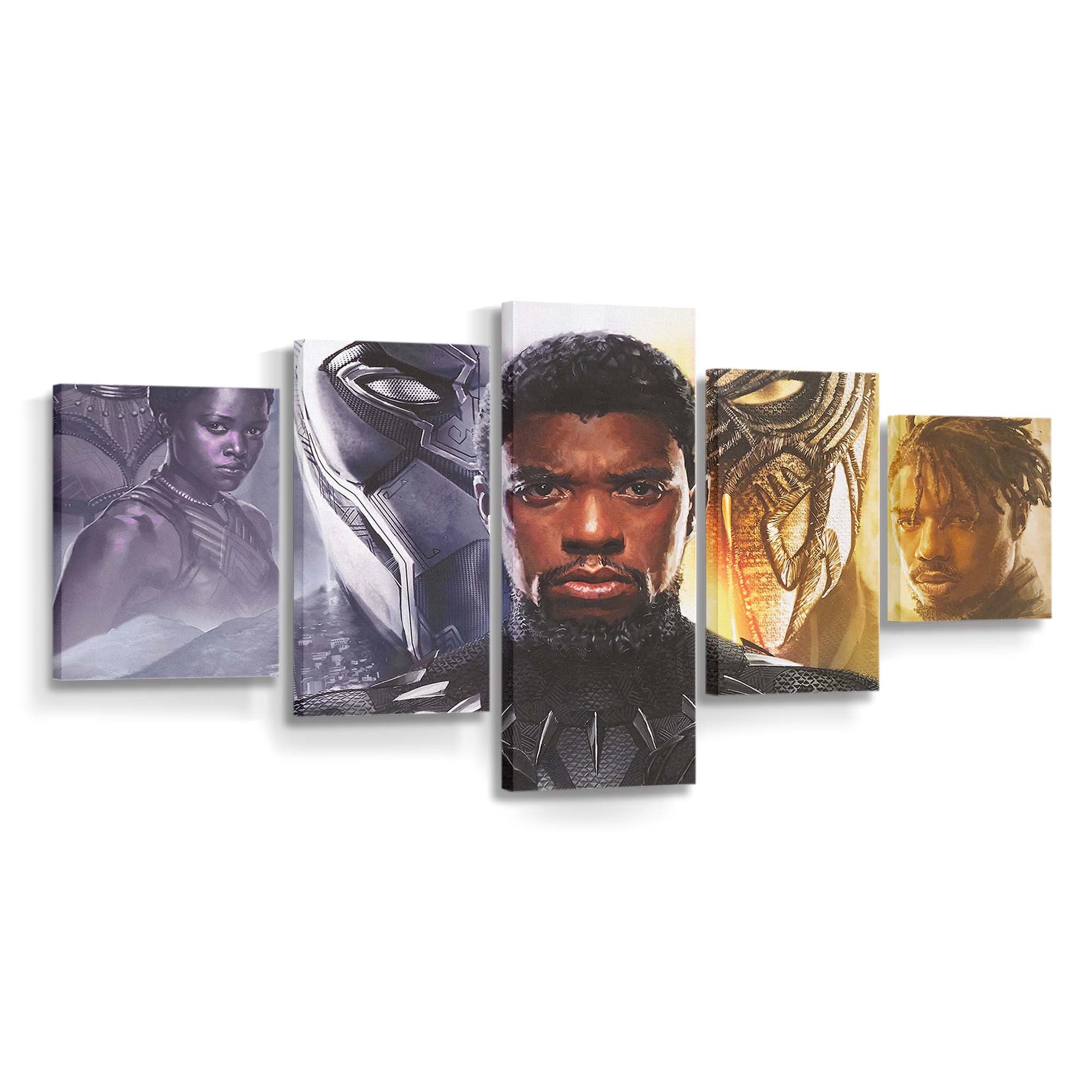 Chadwick Aaron Boseman Black Panther Leinwandbild - Marvel Wandbild 