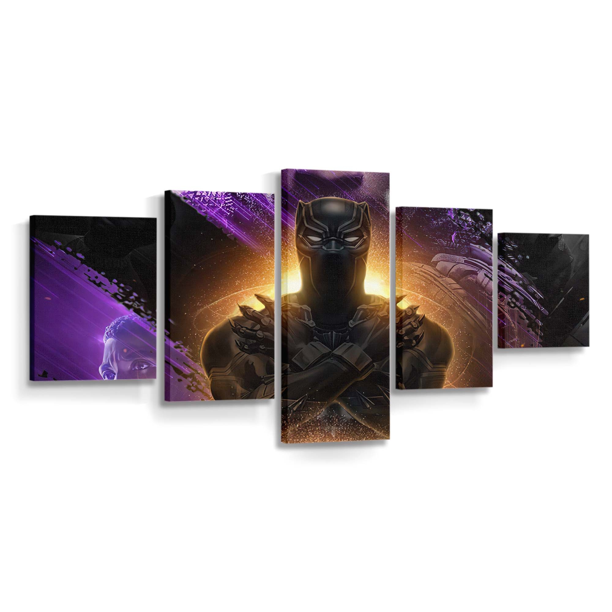 Chadwick Boseman Black Panther Fan Art Leinwandbild - Marvel Wandbild 