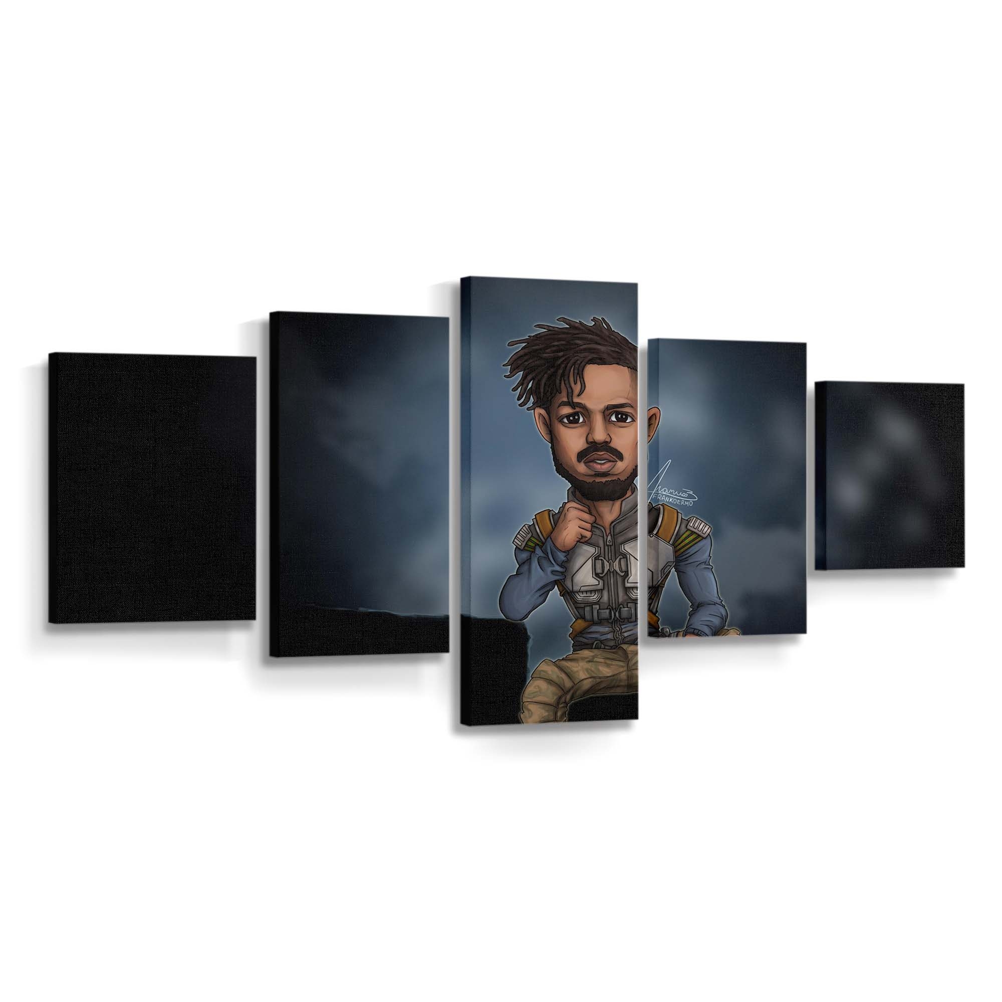 Erik Killmonger Kunstwerk Leinwandbild - Marvel Wandbild 