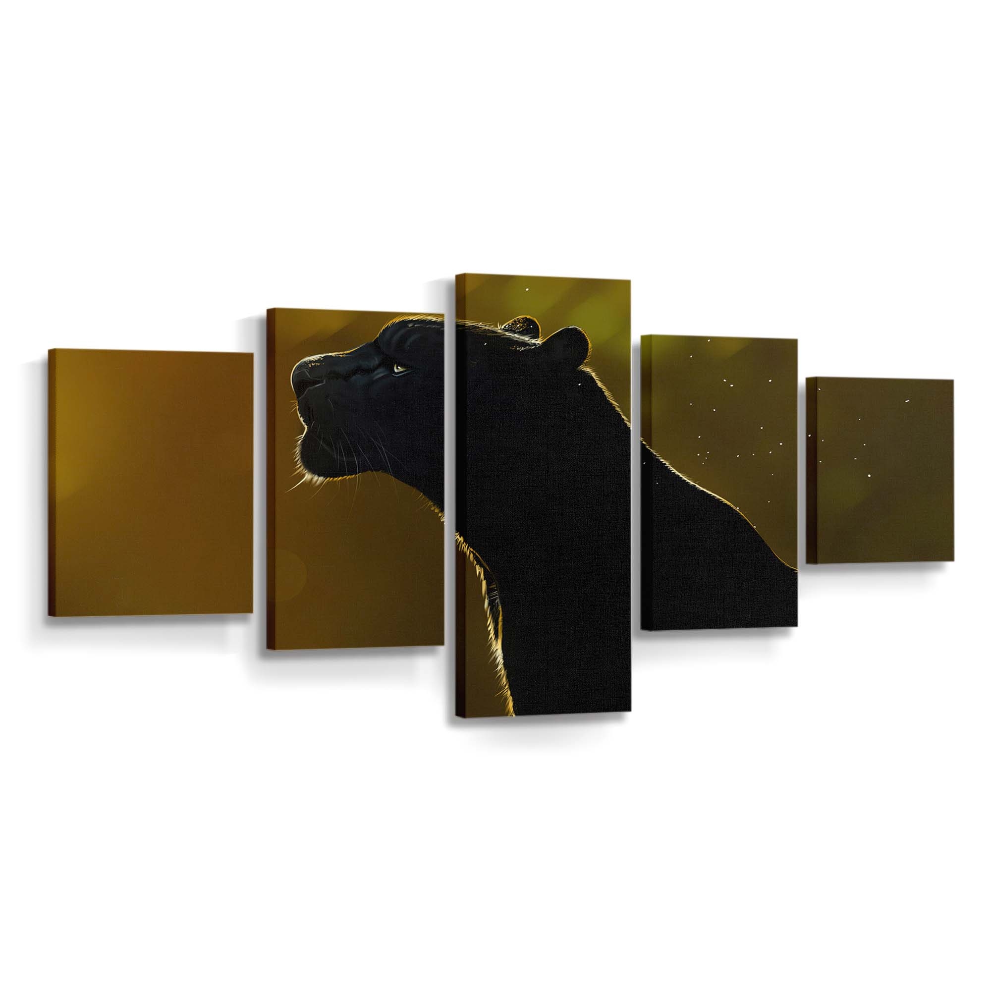 Freier Geist Black Panther Leinwandbild - Marvel Wandbild 