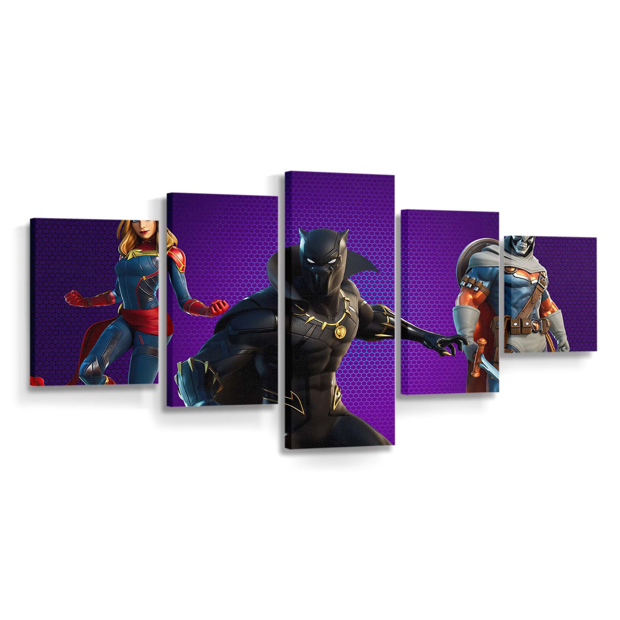 Marvel Könige und Krieger Fortnite Leinwandbild - Marvel Wandbild 