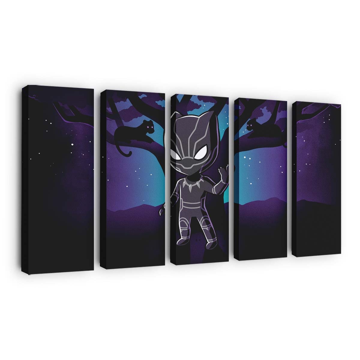Black Panther Kunst Leinwandbild - Marvel Wandbild 7