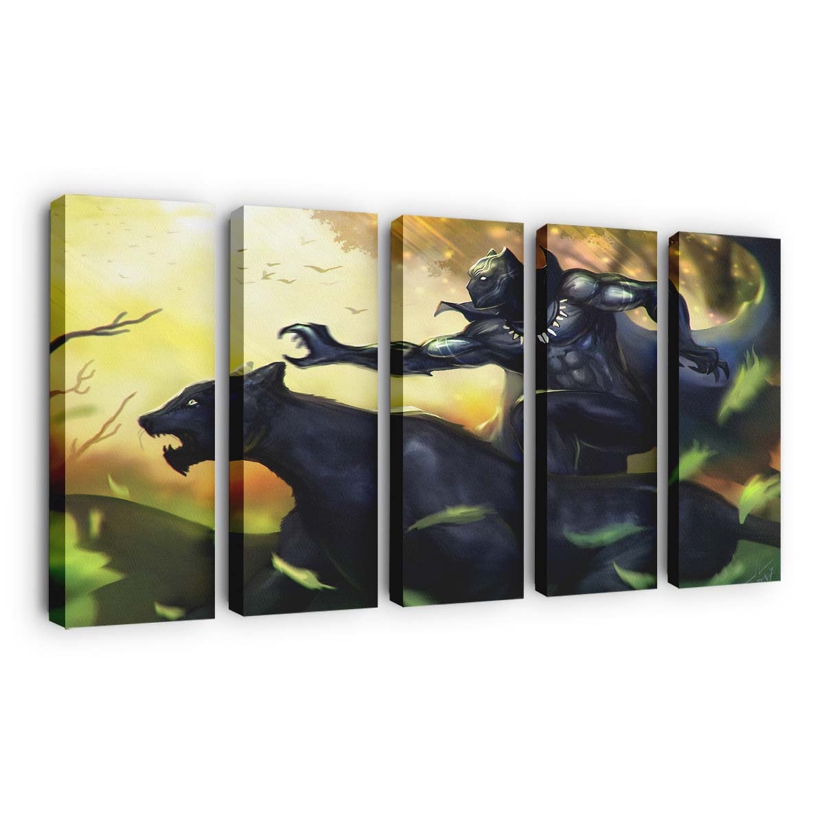 Black Panther Kunst Leinwandbild - Marvel Wandbild 8