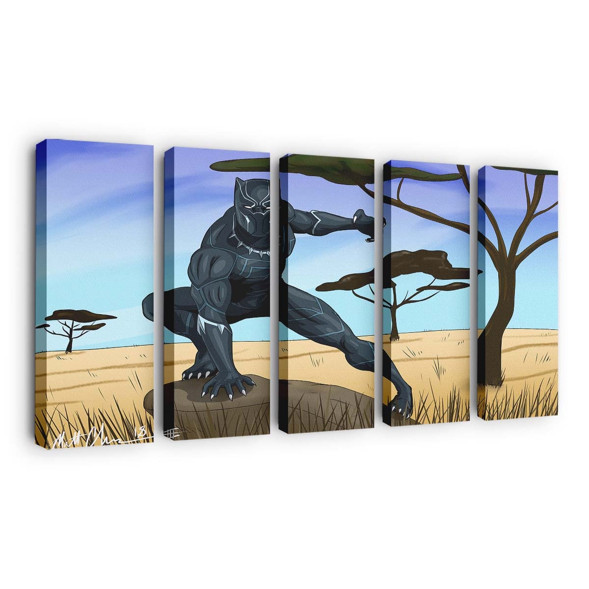 Black Panther Neue Kunstwerke Leinwandbild - Marvel Wandbild