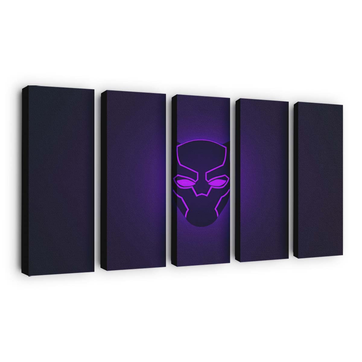 Black Panther Helm Illustration Leinwandbild - Marvel Wandbild