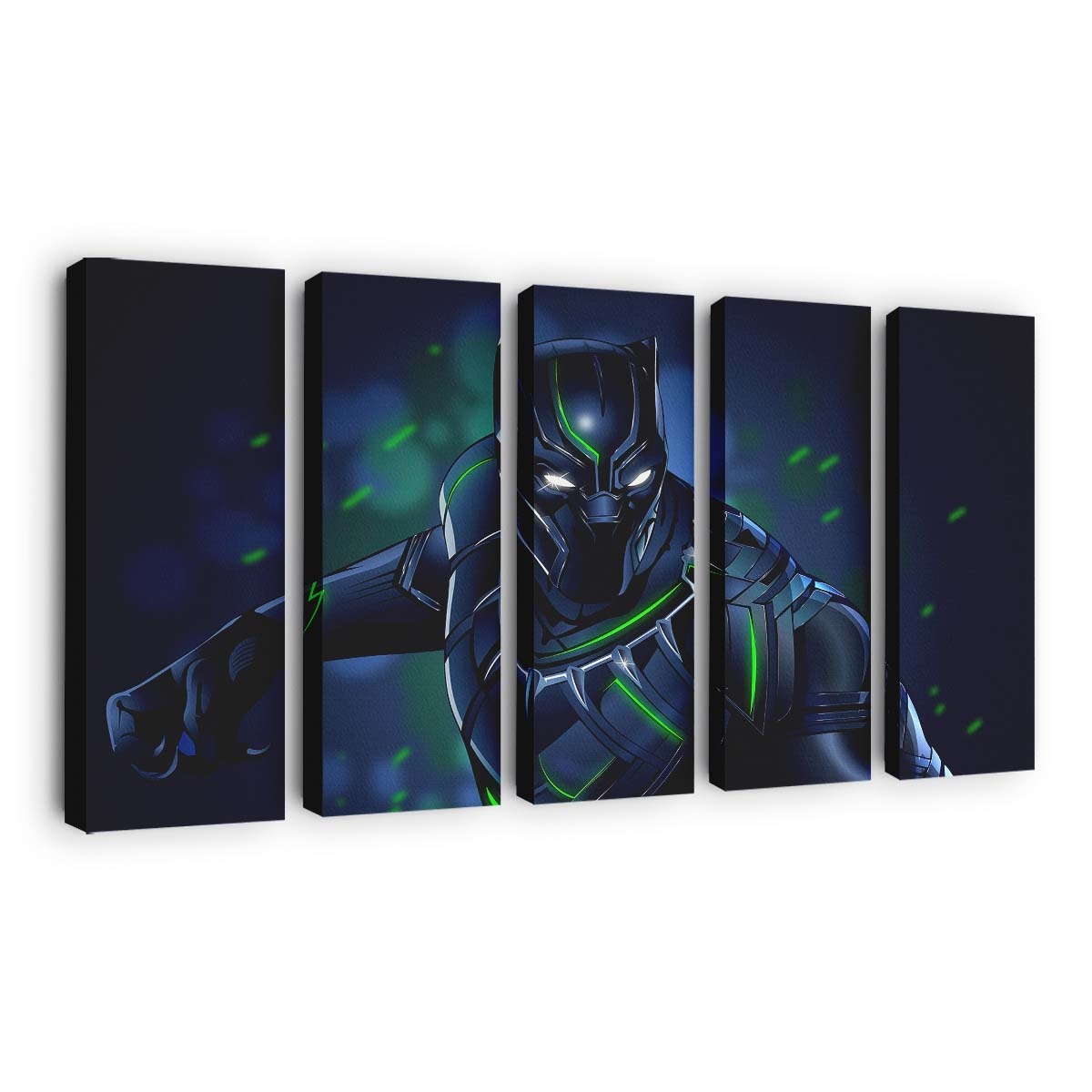 Black Panther Illustration Leinwandbild - Marvel Wandbild 3