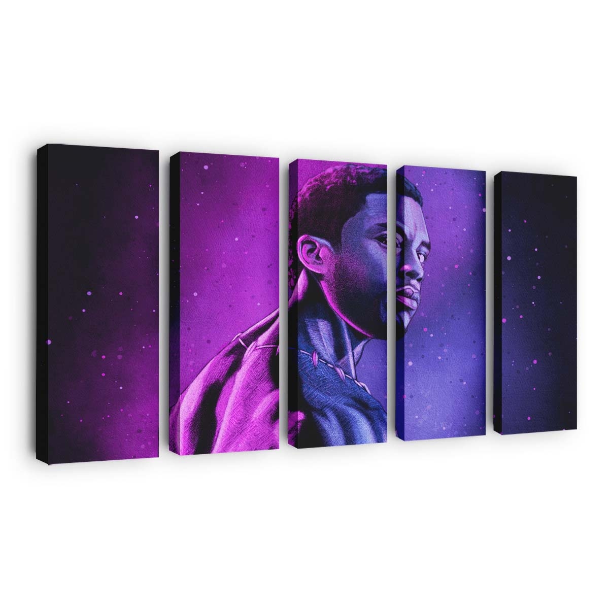 Chadwick Aaron Black Panther Leinwandbild - Marvel Wandbild
